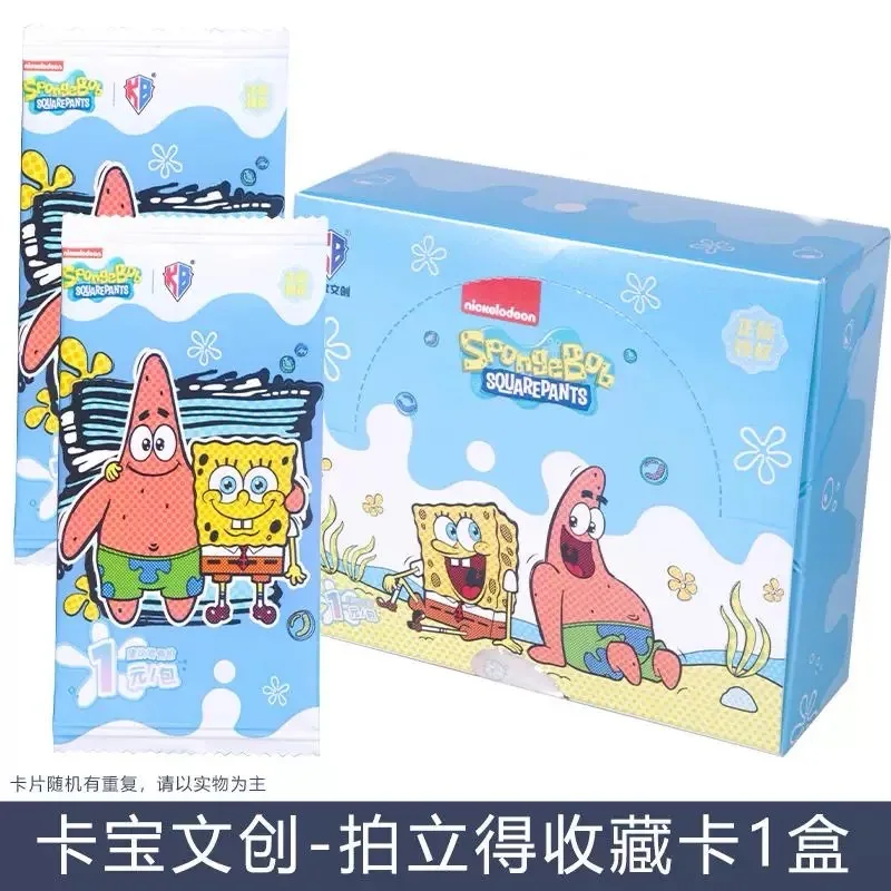 Original Box KABAO SpongeBob SquarePants Card Mysterious Box Polaroid Card Full Box One Yuan Card Pack Anime Peripheral