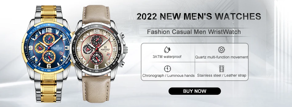 NAVIFORCE Casual Men's Watch Waterproof Sports Quartz Clock Silicone Strap Chronograph Luminous Wristwatches Relogio Masculino