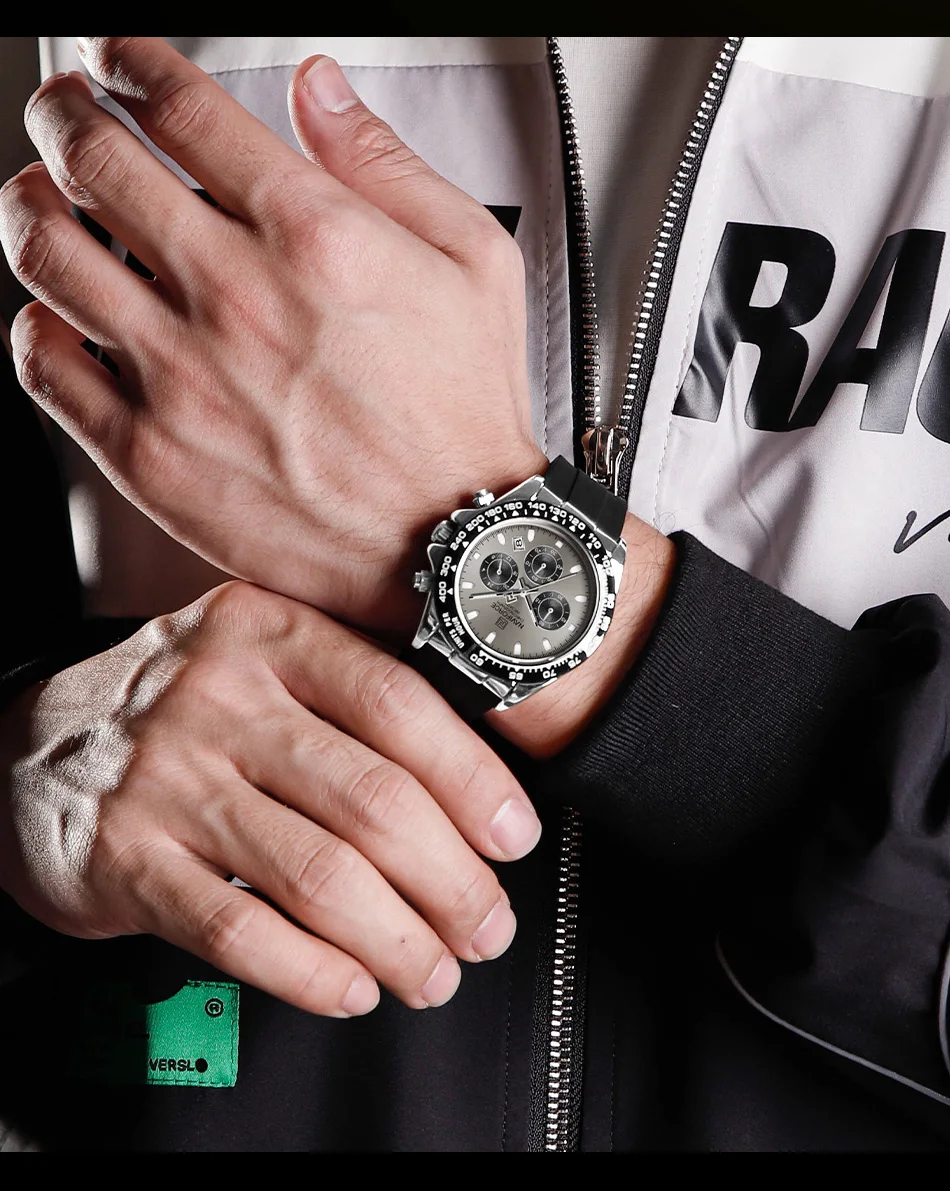 NAVIFORCE Casual Men's Watch Waterproof Sports Quartz Clock Silicone Strap Chronograph Luminous Wristwatches Relogio Masculino