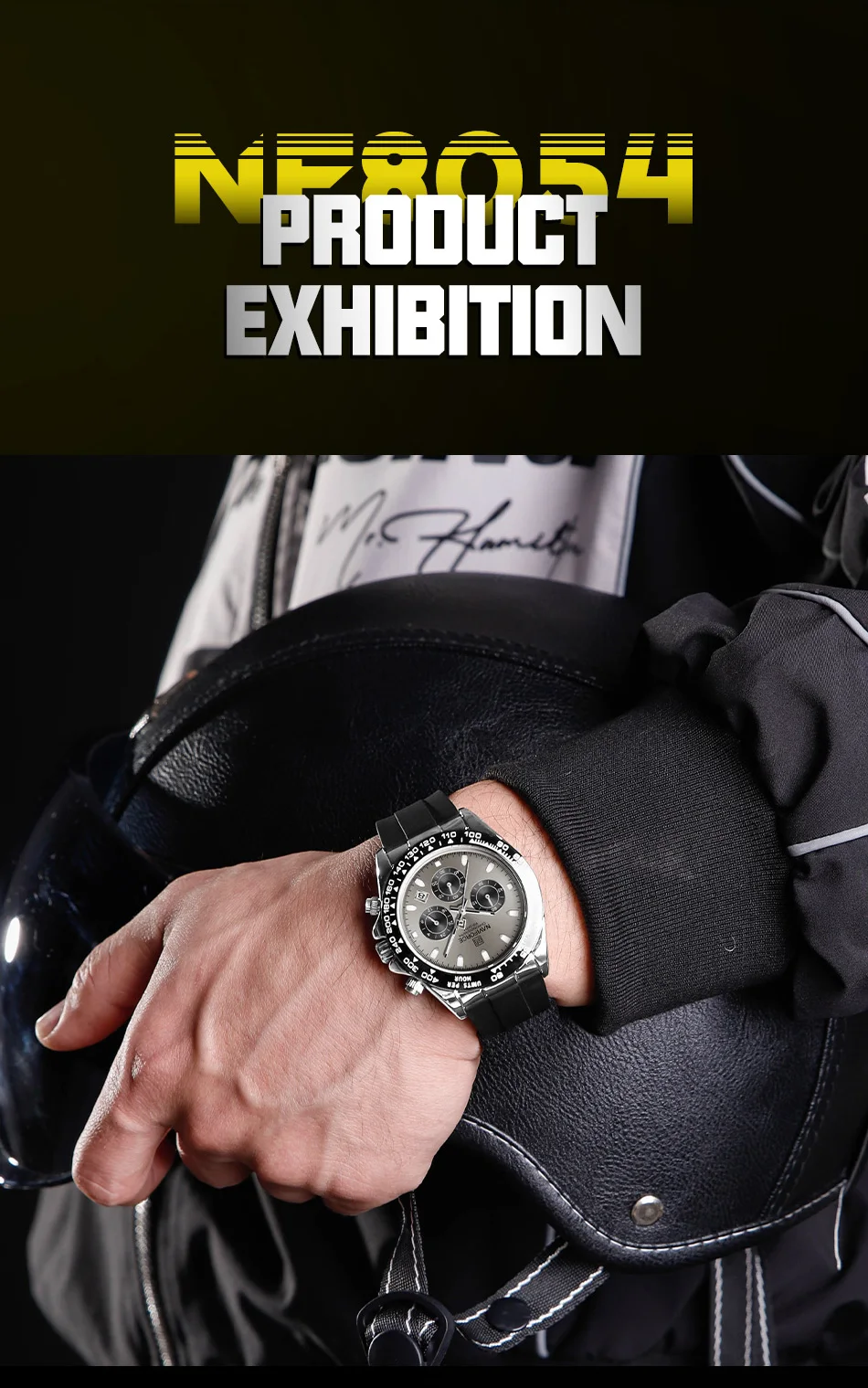 NAVIFORCE Casual Men's Watch Waterproof Sports Quartz Clock Silicone Strap Chronograph Luminous Wristwatches Relogio Masculino