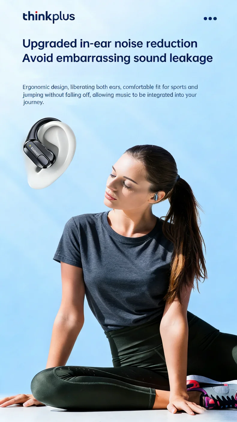 Original Lenovo XT80 Sports Wireless Earphones with Mics, LED Power Display,Hifi Stereo Sound Bluetooth 5.3 TWS HeadphHeadphones
