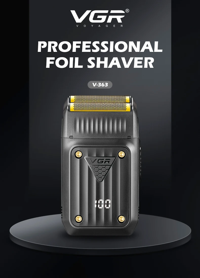 VGR 363 Razor Electric Shaver Professional Hair Trimmer Rechargeable Shaving Barber Beard Trimmer Foil Hair Shaver for Men