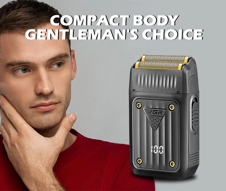 VGR 363 Razor Electric Shaver Professional Hair Trimmer Rechargeable Shaving Barber Beard Trimmer Foil Hair Shaver for Men