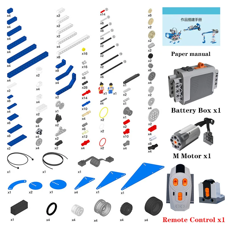 STEM 9686 Educational Set Technical Simple and Motorized Building Blocks School Students Learning Power Function Bricks Kids Toy
