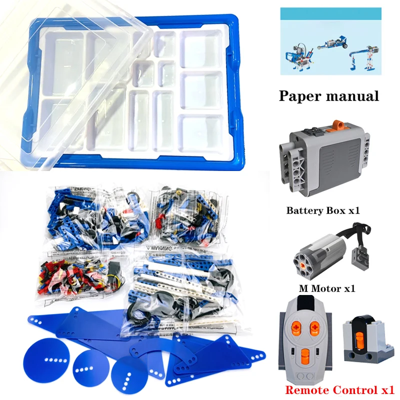 STEM 9686 Educational Set Technical Simple and Motorized Building Blocks School Students Learning Power Function Bricks Kids Toy