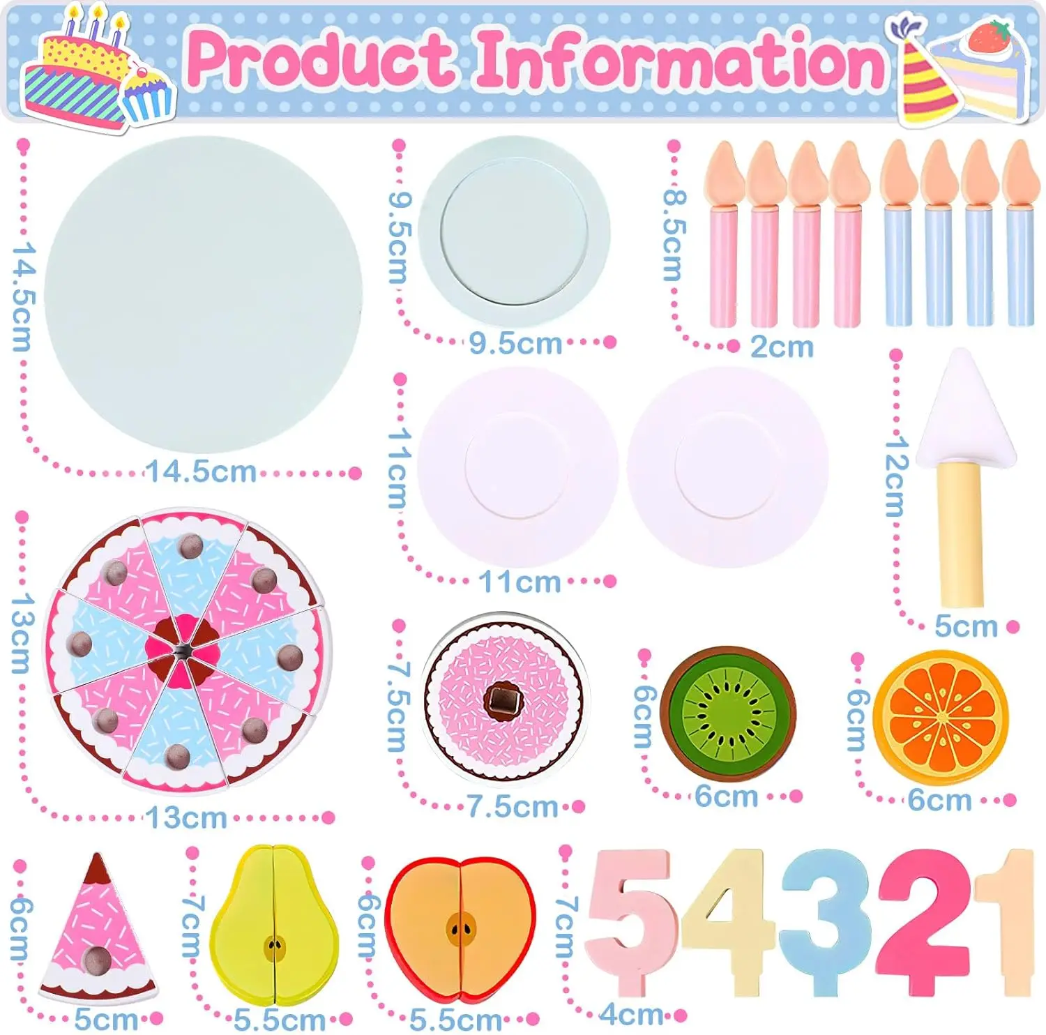 Wooden Kids Kitchen Toys Simulation Birthday Cake Toy Pretend Play Cutting Food Game Children Role Play Toy Gifts for Boy Girl