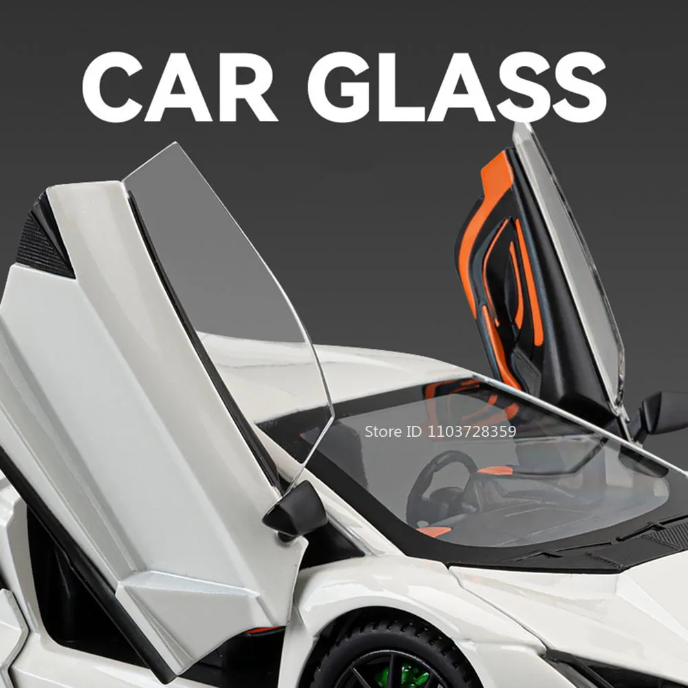 1:24 Scale REVUELTO Miniature Model Toy Sports Cars Alloy Diecast Supercars Sound Light Doors Opened Pull Back for Kids Gifts