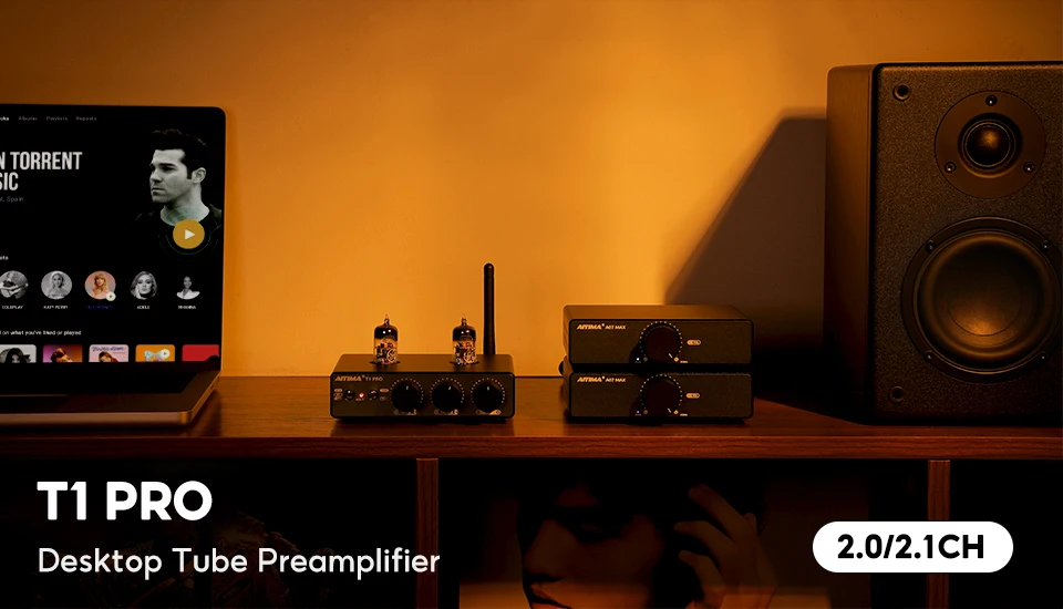 AIYIMA T1 PRO Vacuum Tube Preamplifier Amplifiers Home Audio RCA Bluetooth Input Bass Treble Control HiFi Stereo AUX 12V Trigger