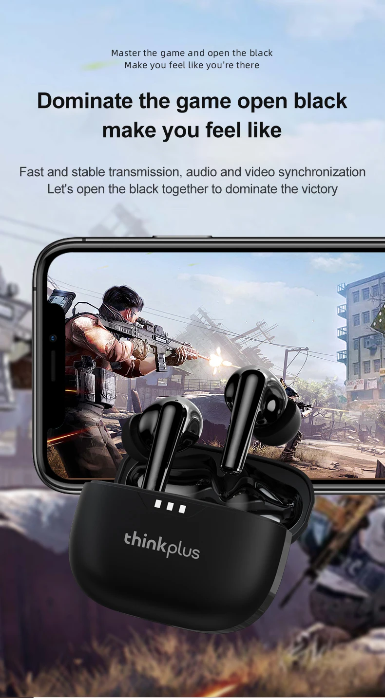 Lenovo Earphones TWS Wireless Bluetooth 5.3 Earbuds HiFi Stereo Noise Reduction Headphones Touch Control HD Call with Mic New