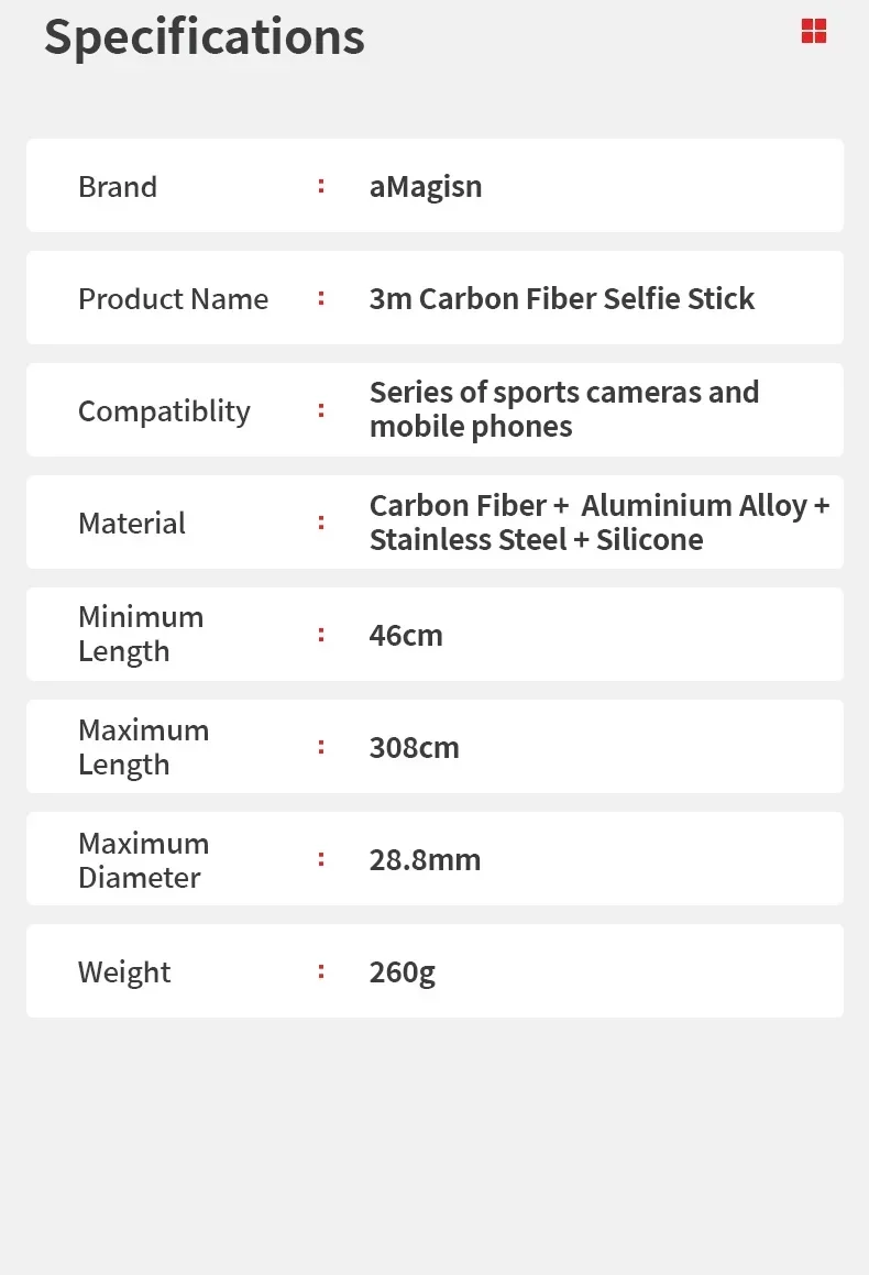 aMagisn 1.2M/3M Invisible Selfie Stick Freely Retractable Carbon Fiber Extended For Gopro Max / Insta360 X3 X4 X5 Accessories