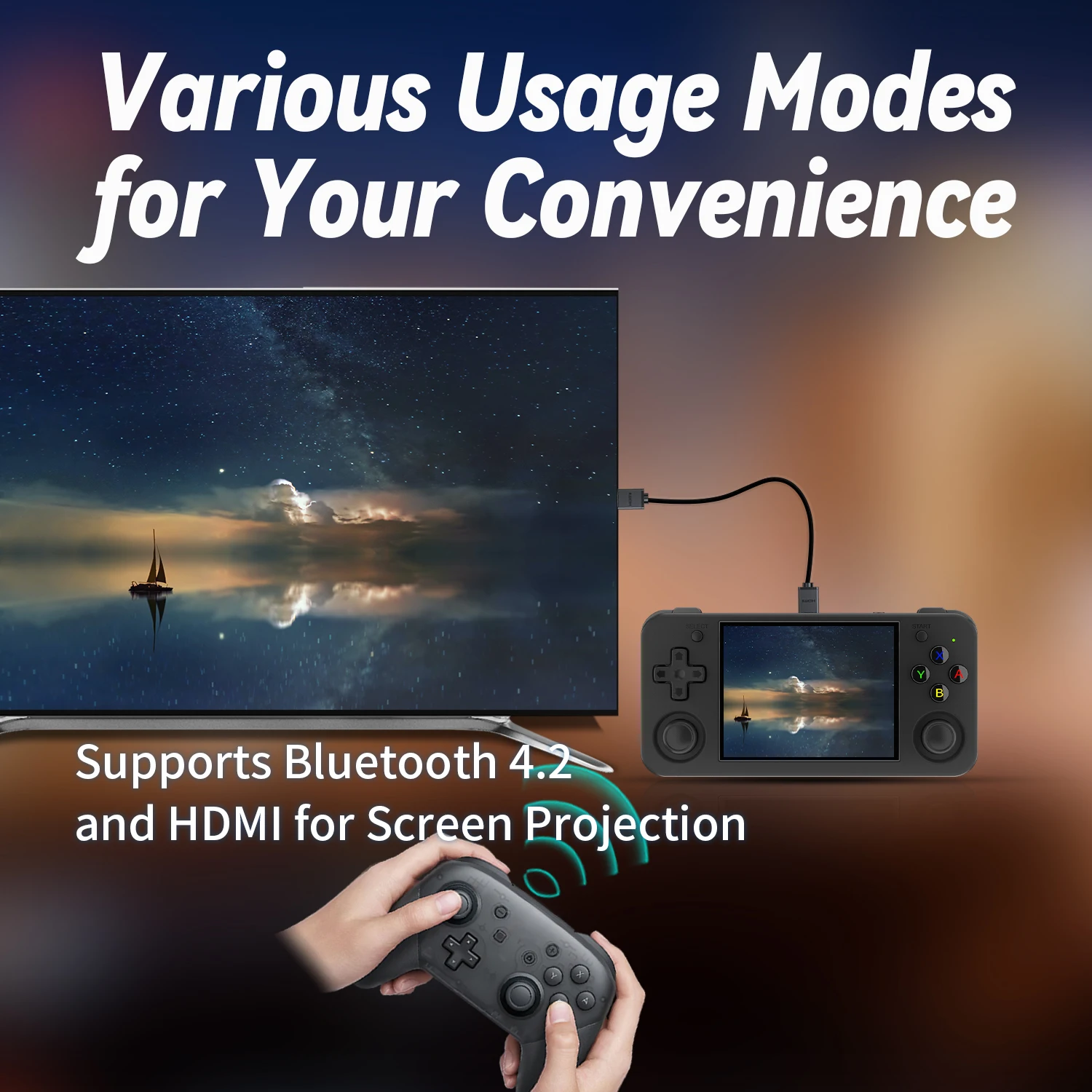 Anbernic RG35XX H Retro Handheld Gaming Console Dual Joystick Design 3.5-inch IPS Screen 3300 mAh Game Player HDMI-compatible