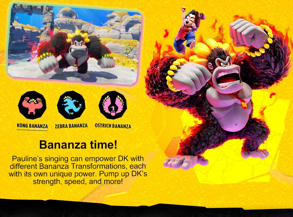 Nintendo Switch 2 Donkey Kong Bananza Juegos Games Deals 100% New Original Physical Game Card Support 1-2 Players for Switch 2