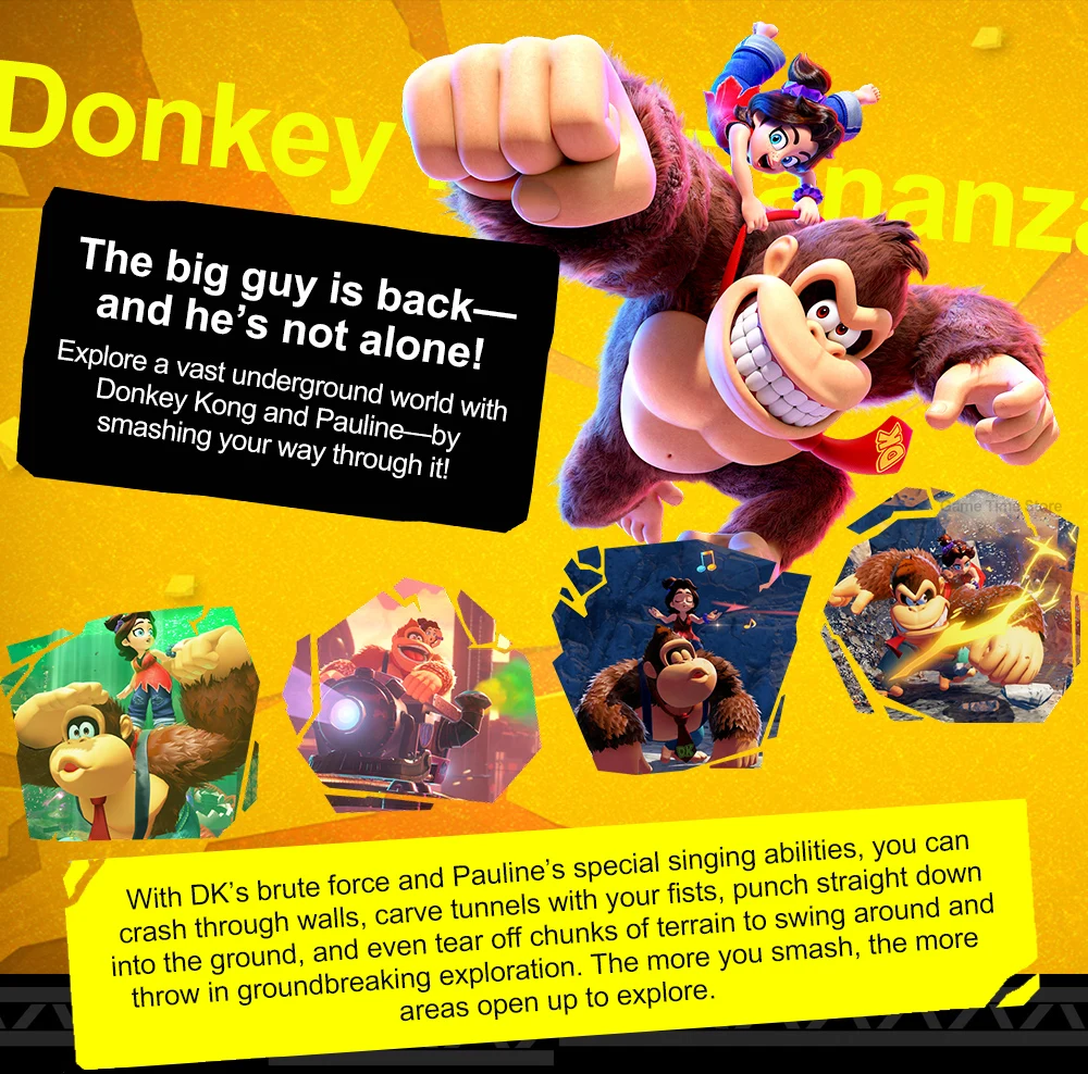 Nintendo Switch 2 Donkey Kong Bananza Juegos Games Deals 100% New Original Physical Game Card Support 1-2 Players for Switch 2