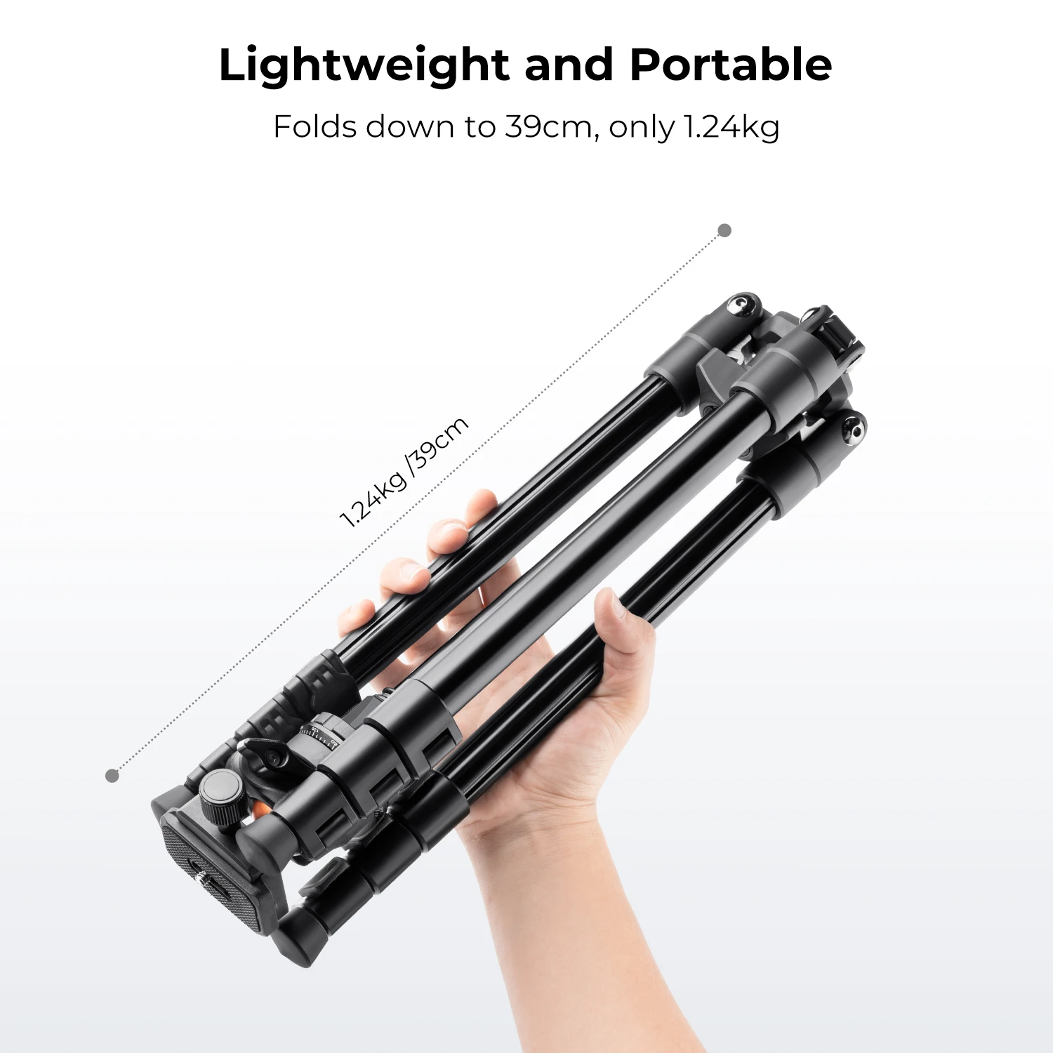 K&F CONCEPT 64 inch Camera Tripod with Ball Head for Cellphone Live Vlog 8kg Load K234A0+BH-28L Lightweight Outdoor DSLR Tripods