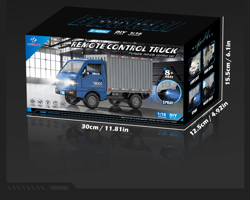 ZWN 1:16/1:18 RC CAR Simulation Drift Climbing Truck Led Light Small Cargo Remote Control Electric Toy Model for Kids Gifts