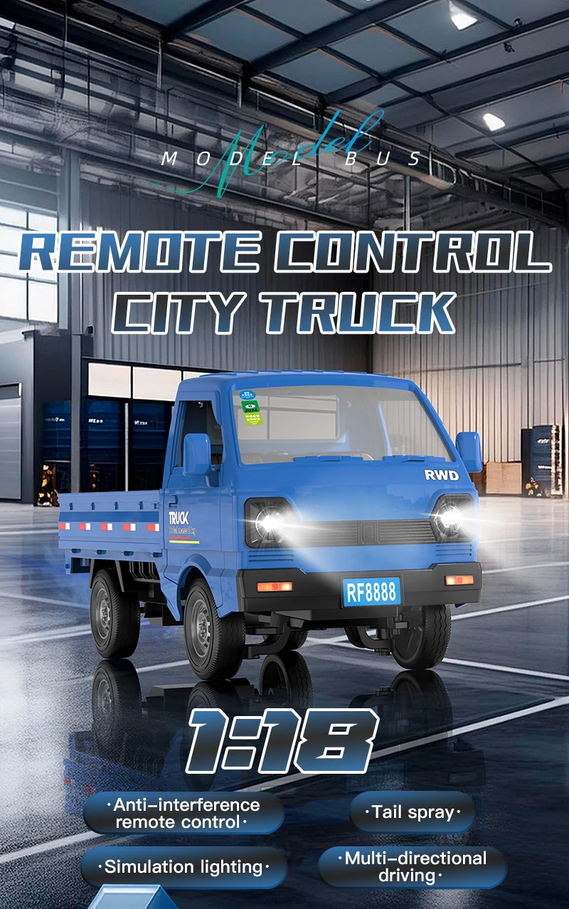 ZWN 1:16/1:18 RC CAR Simulation Drift Climbing Truck Led Light Small Cargo Remote Control Electric Toy Model for Kids Gifts