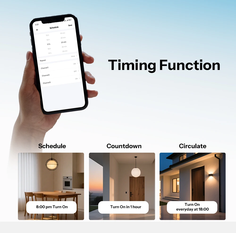 SONOFF TX Gen2 US Smart Touch Wall Switch T6 120 Matter Detach Relay Adjustable Night Switch Locator Apple Ecosystem Compatible