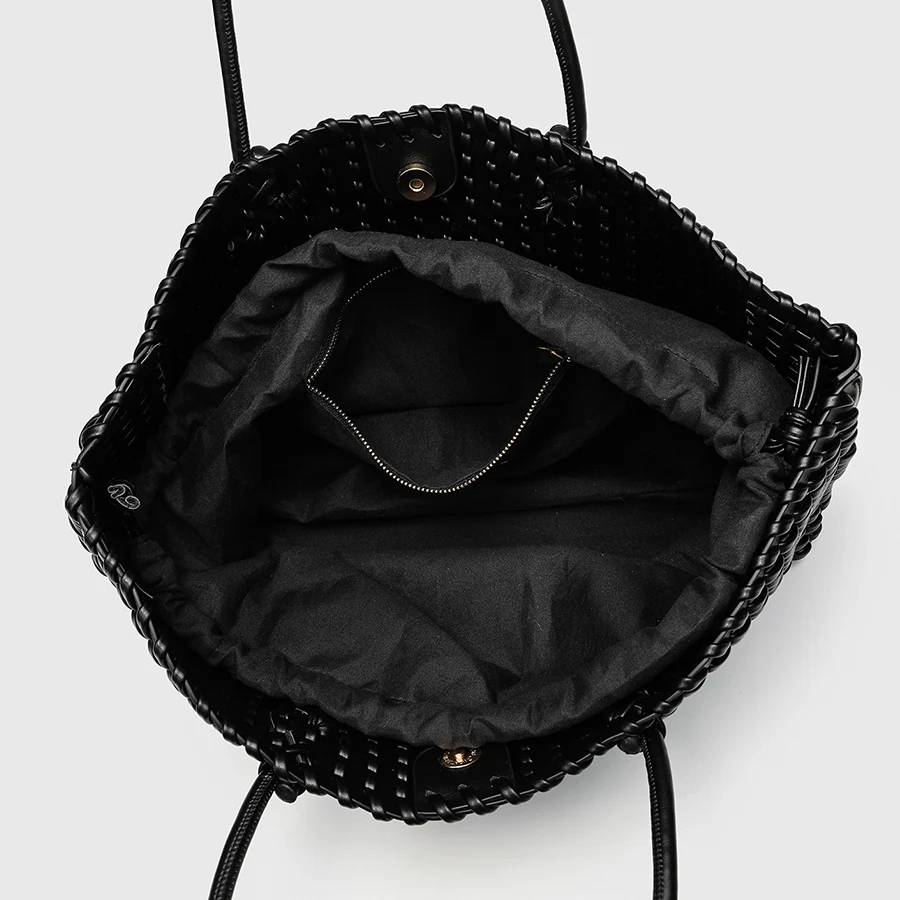 Fashion Design Woven Shopper Bag Top Handle Tote Bag Solid Color Women's Handbags Daily Shoulder Bags Commuter Clutch Purse Sac
