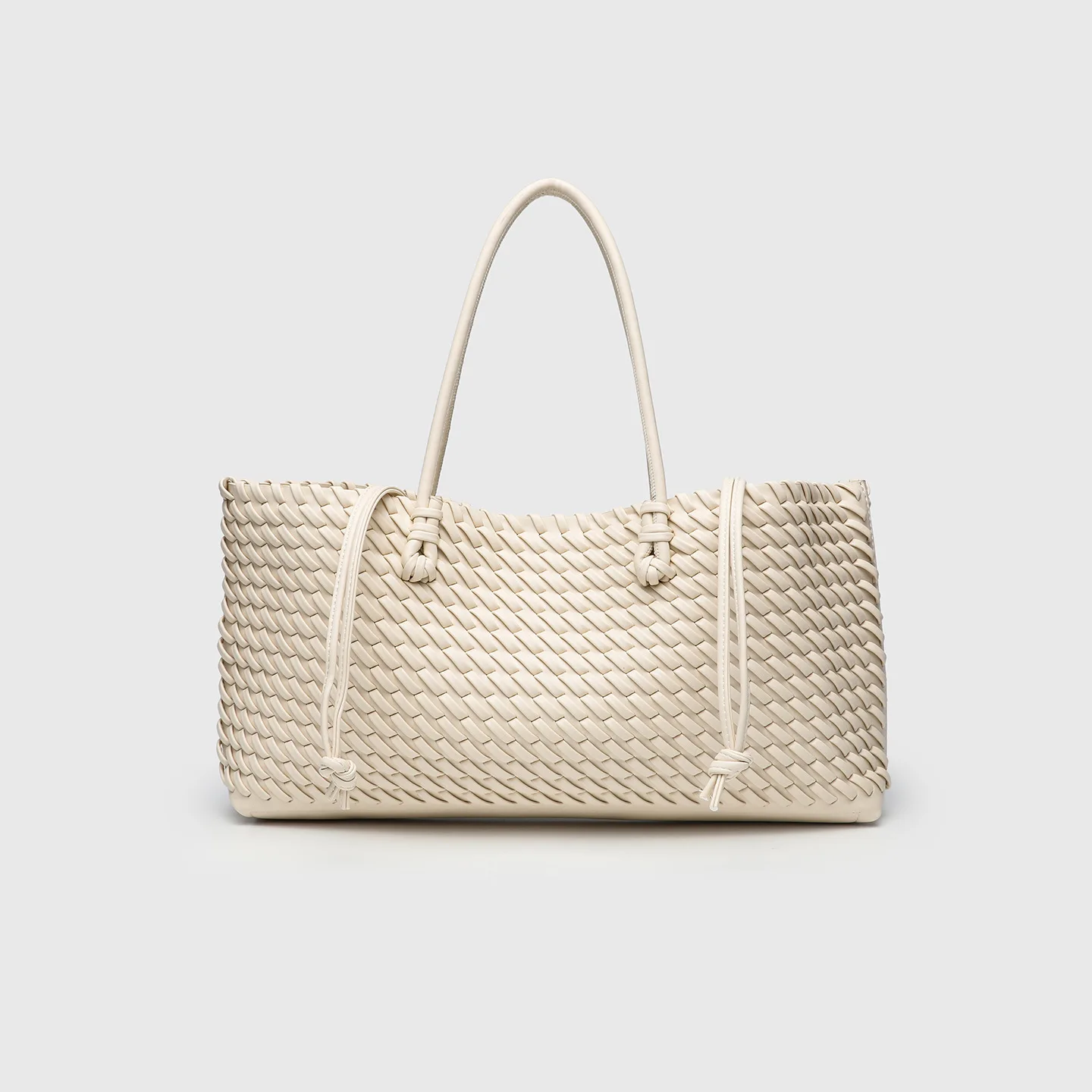 Fashion Design Woven Shopper Bag Top Handle Tote Bag Solid Color Women's Handbags Daily Shoulder Bags Commuter Clutch Purse Sac
