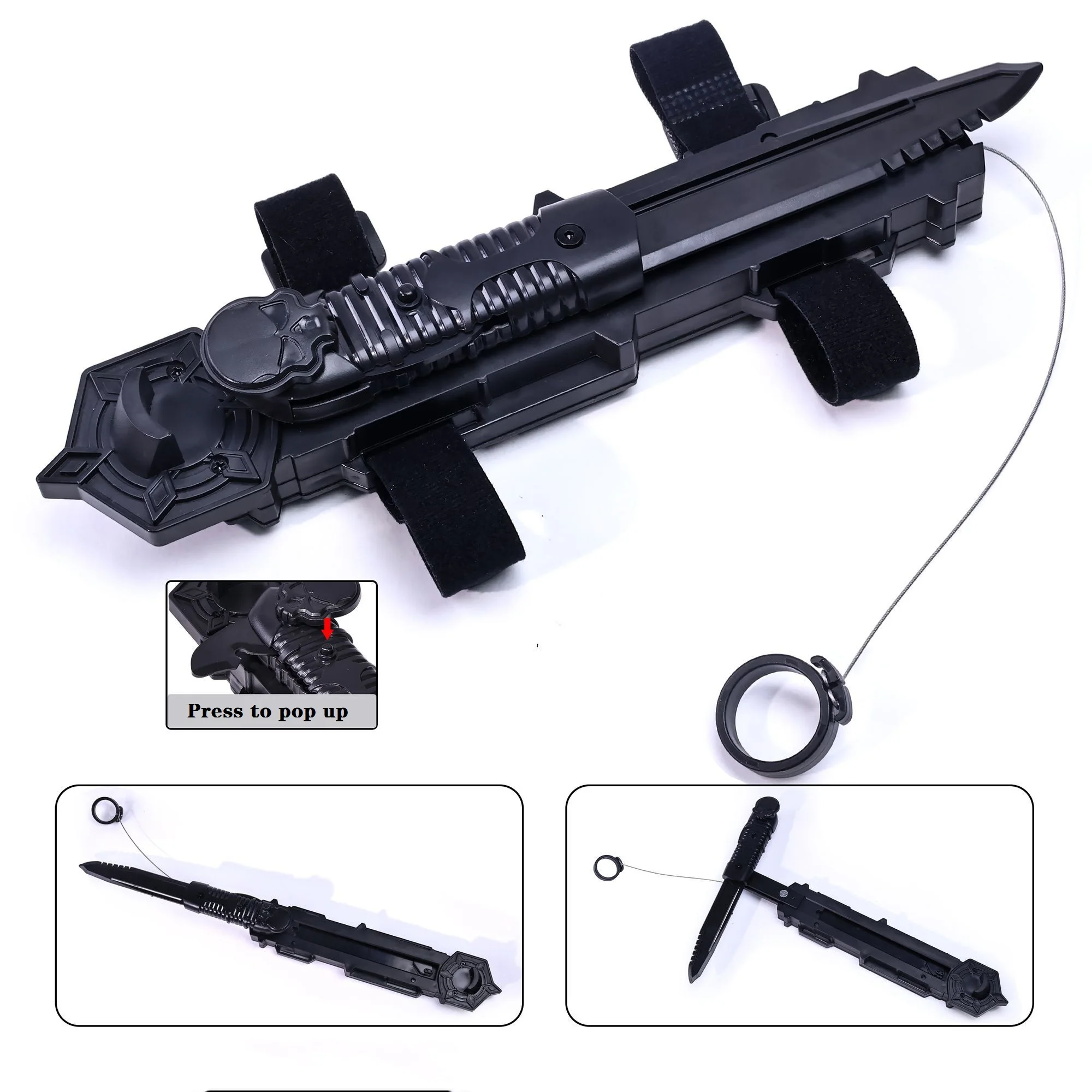 Assassin's Sleeve Sword Retractable Rotatable Blade Toy Child Toy Interactive Cosplay Props Game Toy Birthday Party Gift