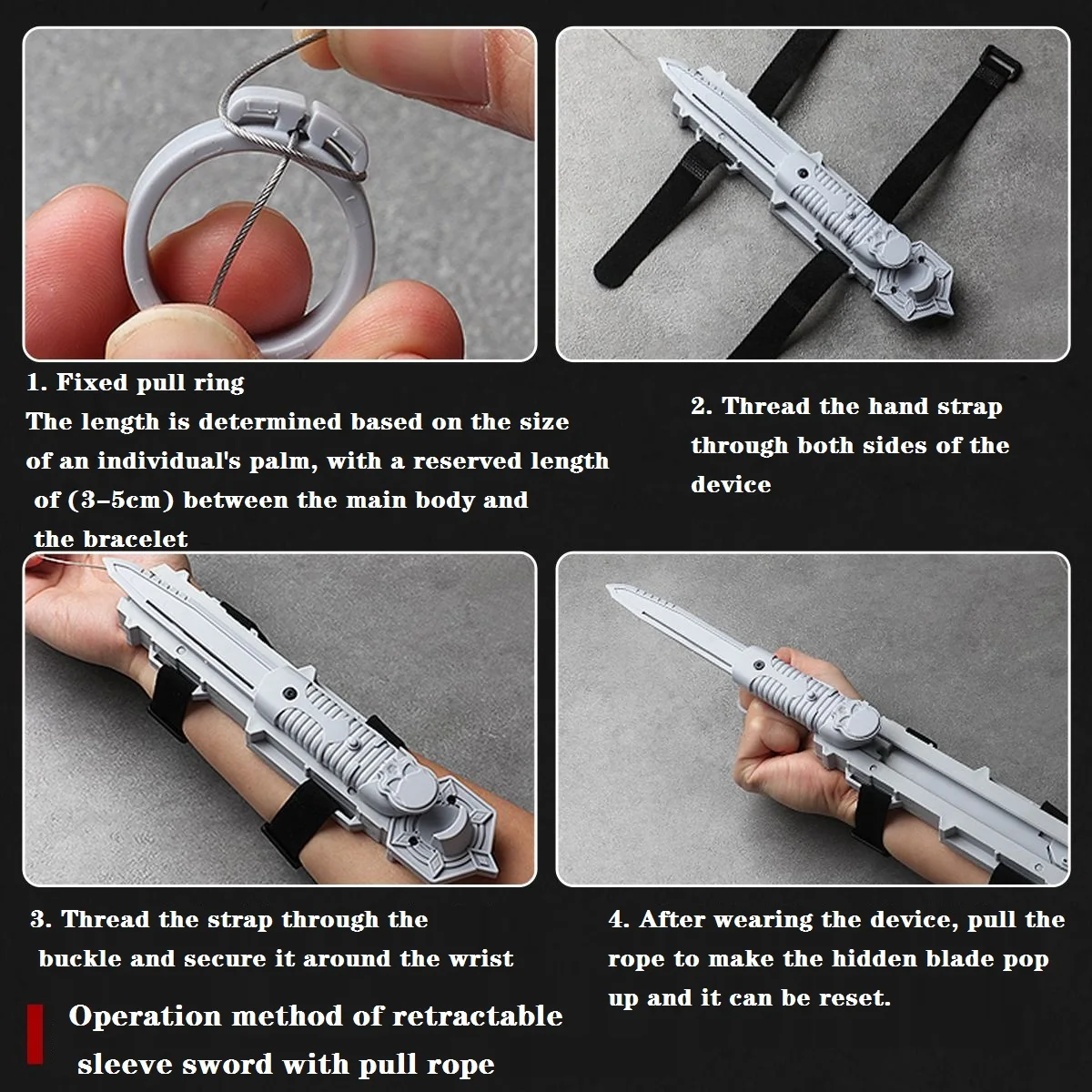 Assassin's Sleeve Sword Retractable Rotatable Blade Toy Child Toy Interactive Cosplay Props Game Toy Birthday Party Gift