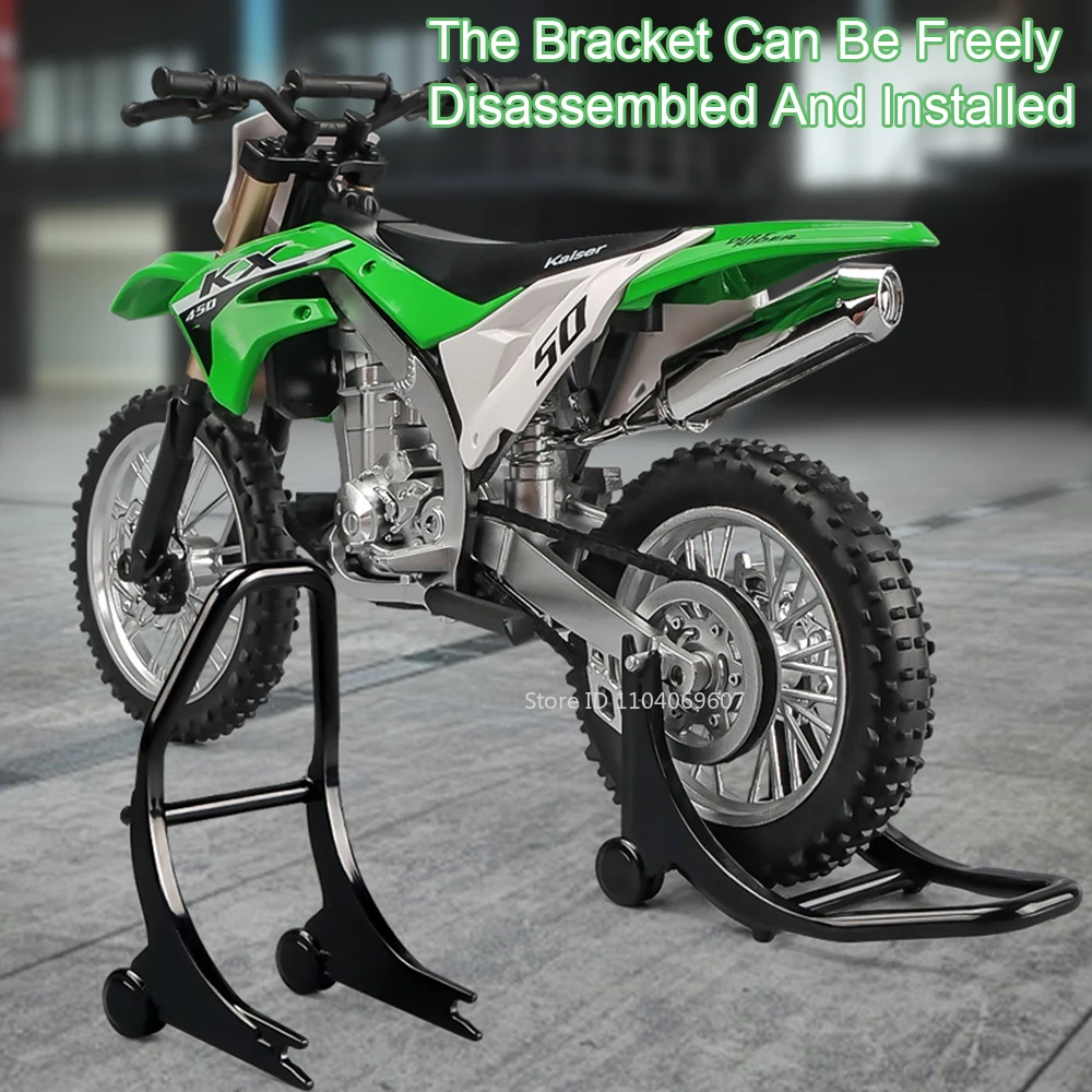 1:12 Kawasaki KX450 Toy Motorcycle Models Alloy Diecast Ninja 400 Motorbikes Shock Absorption Rubber Tires Model Toys Child Gift