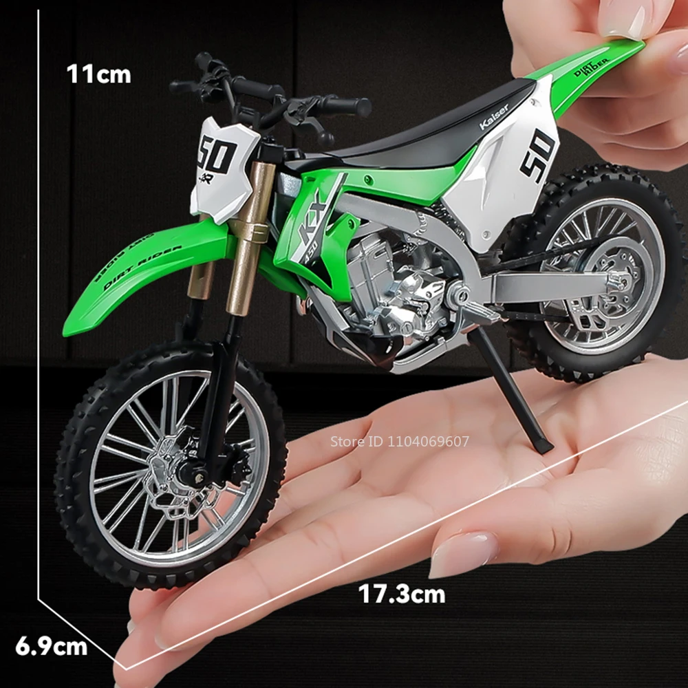 1:12 Kawasaki KX450 Toy Motorcycle Models Alloy Diecast Ninja 400 Motorbikes Shock Absorption Rubber Tires Model Toys Child Gift