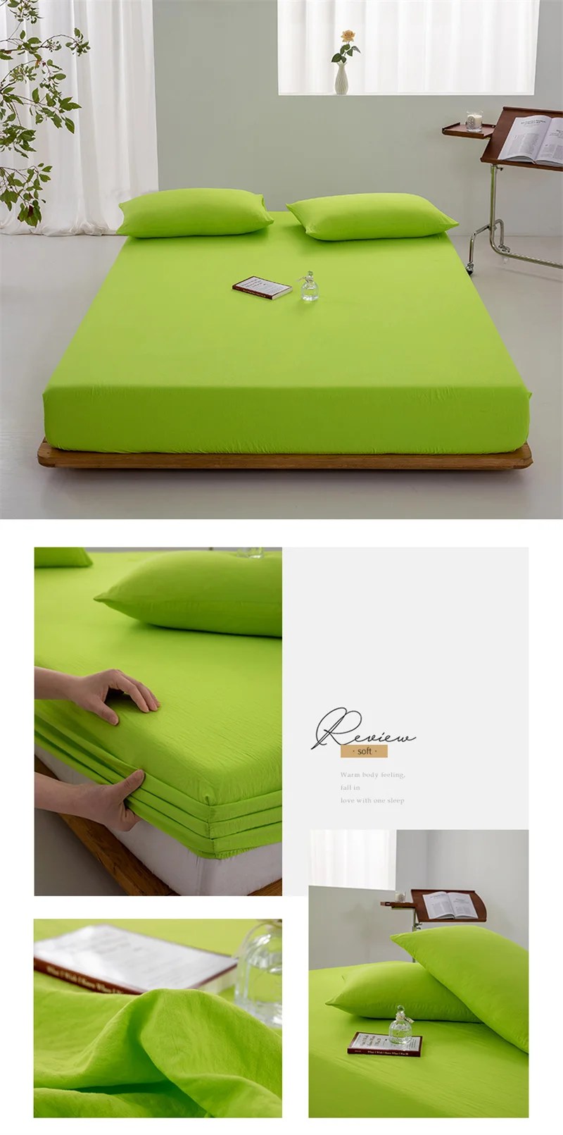 High Quality 100% Cotton Fitted Sheet Soft Breathable Mattress Cover with Elastic Bands Single/Double/King/Queen Size Bed Sheet