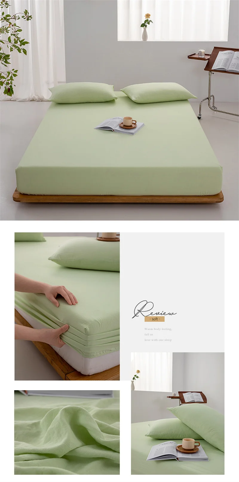 High Quality 100% Cotton Fitted Sheet Soft Breathable Mattress Cover with Elastic Bands Single/Double/King/Queen Size Bed Sheet