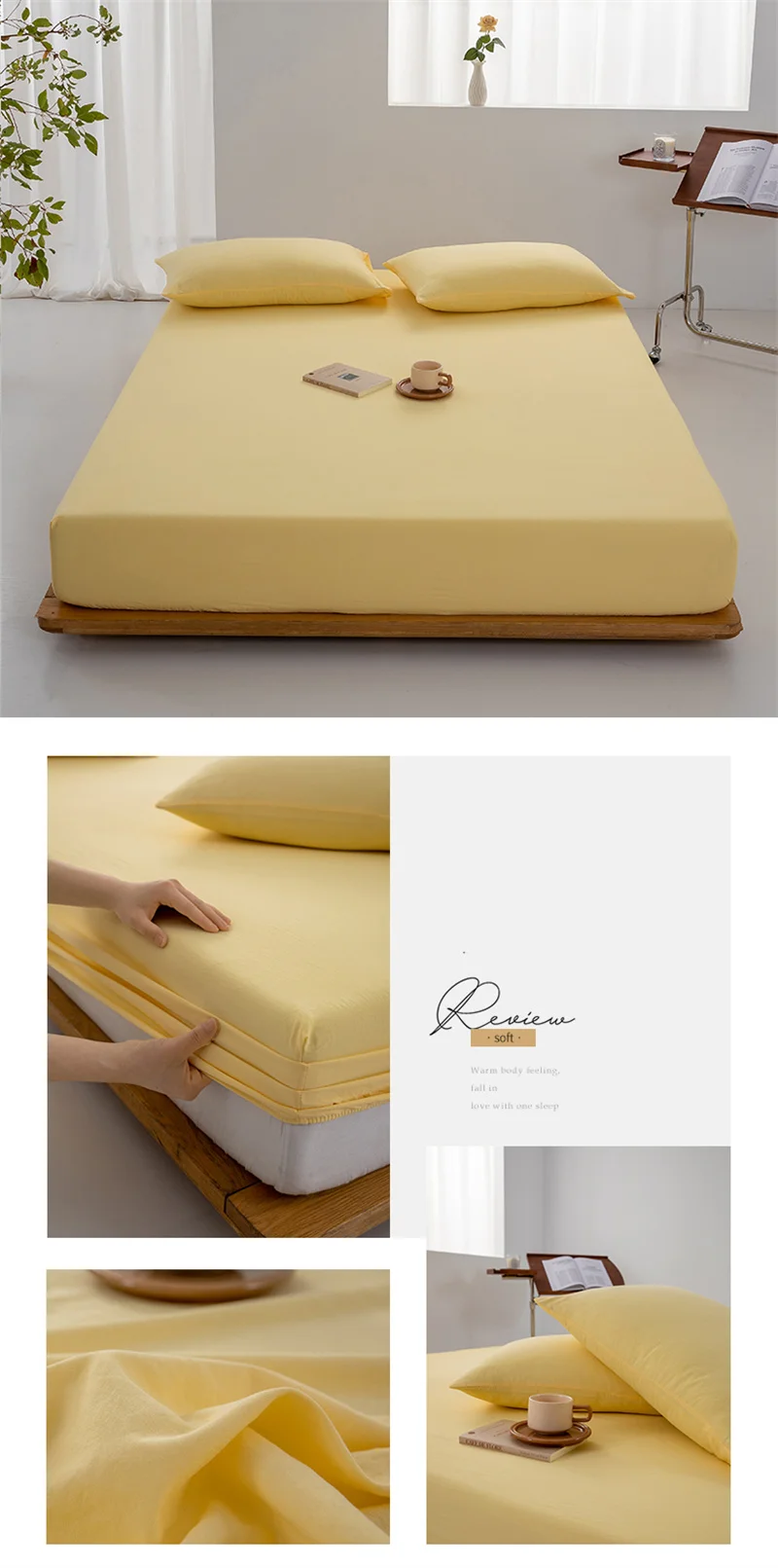 High Quality 100% Cotton Fitted Sheet Soft Breathable Mattress Cover with Elastic Bands Single/Double/King/Queen Size Bed Sheet