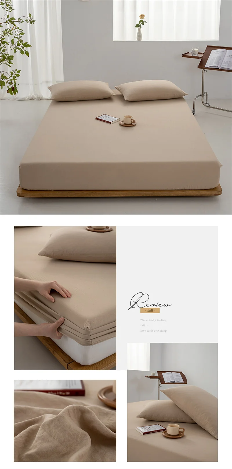 High Quality 100% Cotton Fitted Sheet Soft Breathable Mattress Cover with Elastic Bands Single/Double/King/Queen Size Bed Sheet
