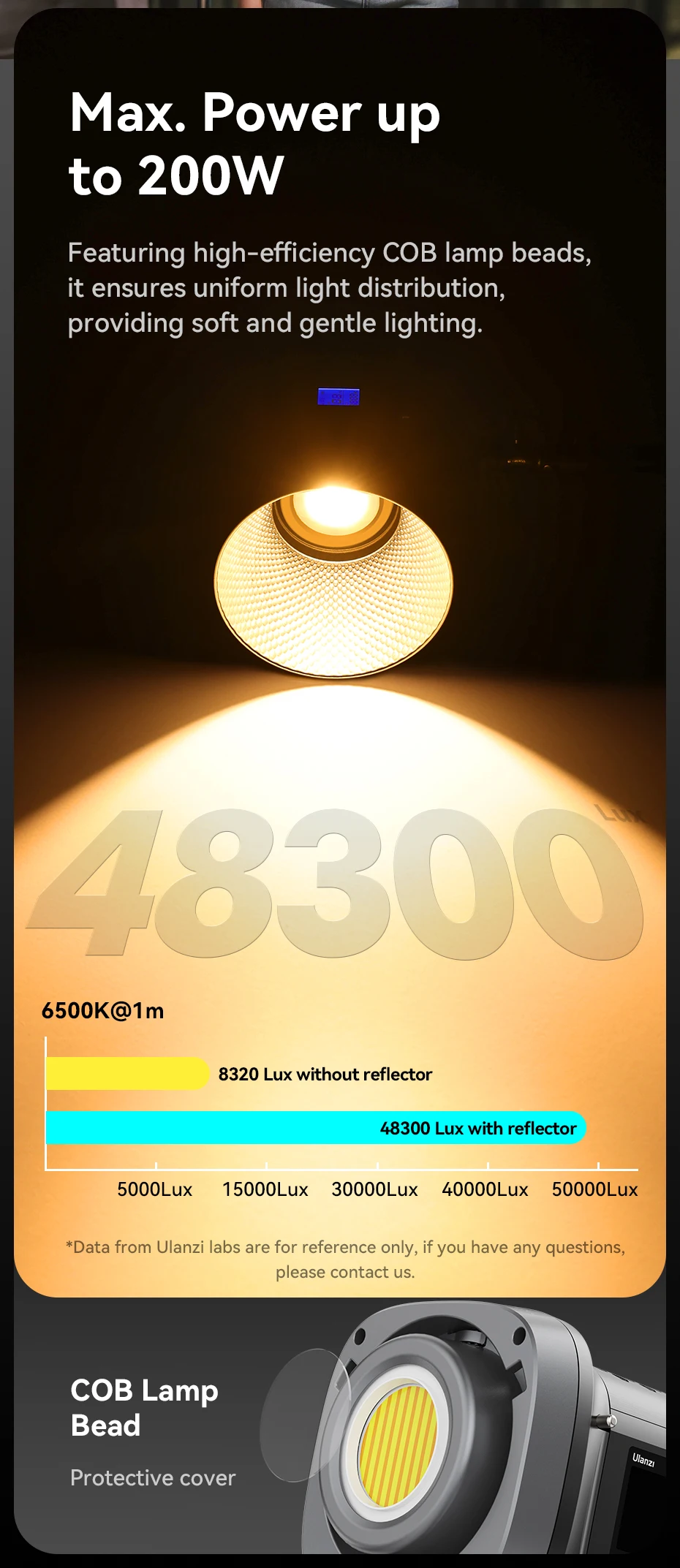 Ulanzi VL-120Bi VL-120C 120W V-Mount COB Video Light Wireless APP Control 2700K-6500K CRI>95 for Video Photography Studio