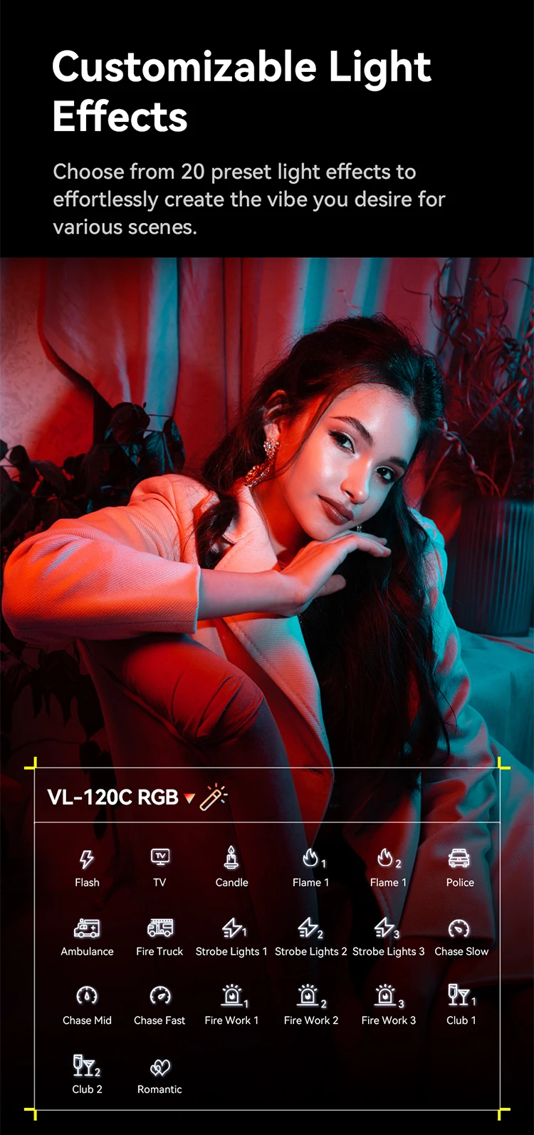 Ulanzi VL-120Bi VL-120C 120W V-Mount COB Video Light Wireless APP Control 2700K-6500K CRI>95 for Video Photography Studio