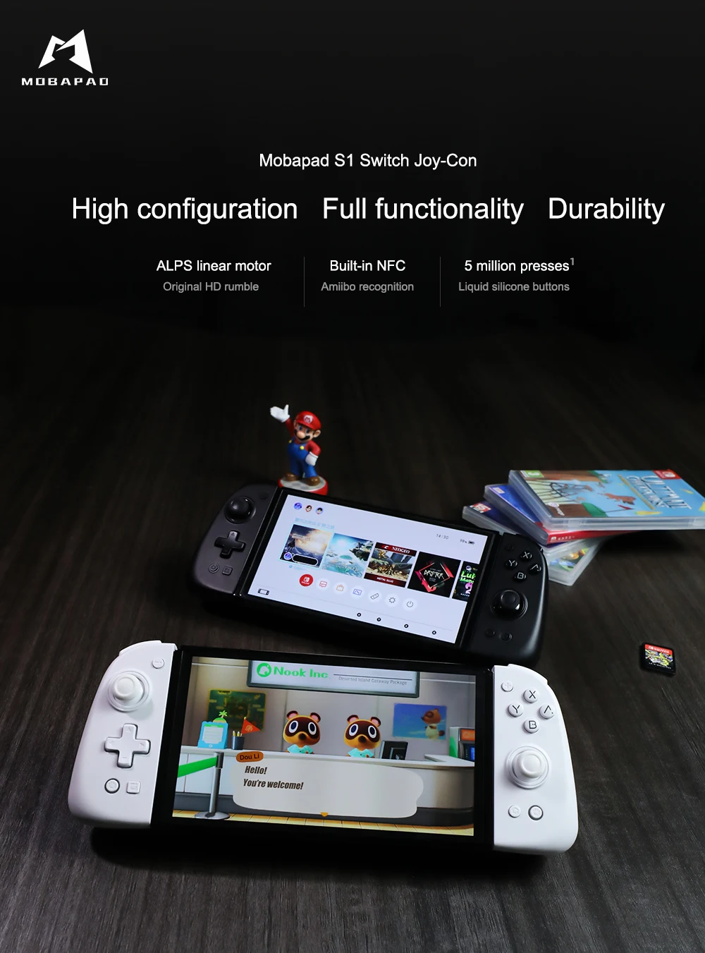 MOBAPAD S1 HD / S1 S Game Controller,Gamepad with Hall Joystick Console For Nintendo Switch NS OLED Joypad