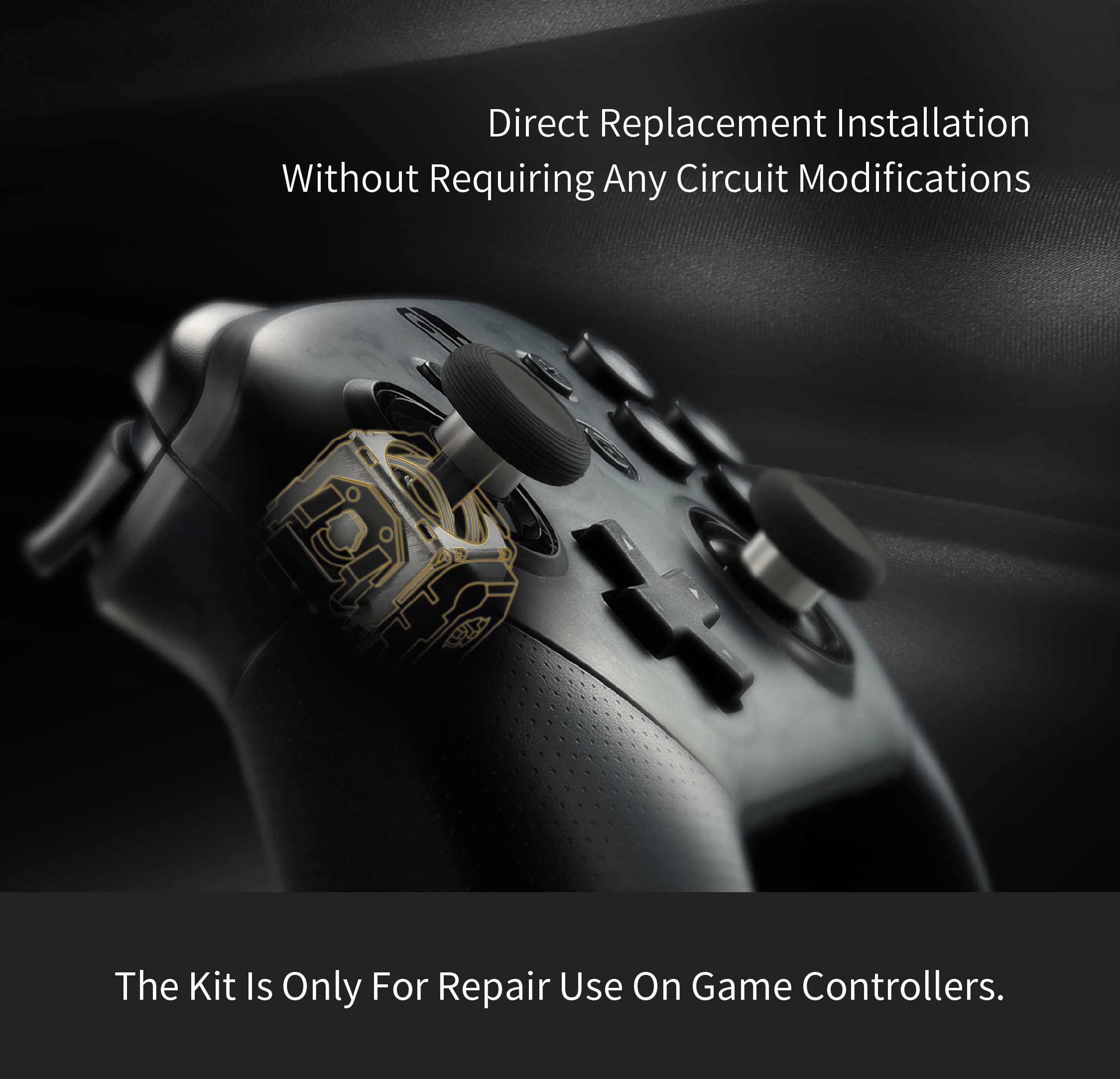 GuliKit TMR Electromagnetic Joystick for PS5 Xbox PS4 Switch Pro Controller Replacement Thumbstick No Drift Repair Parts
