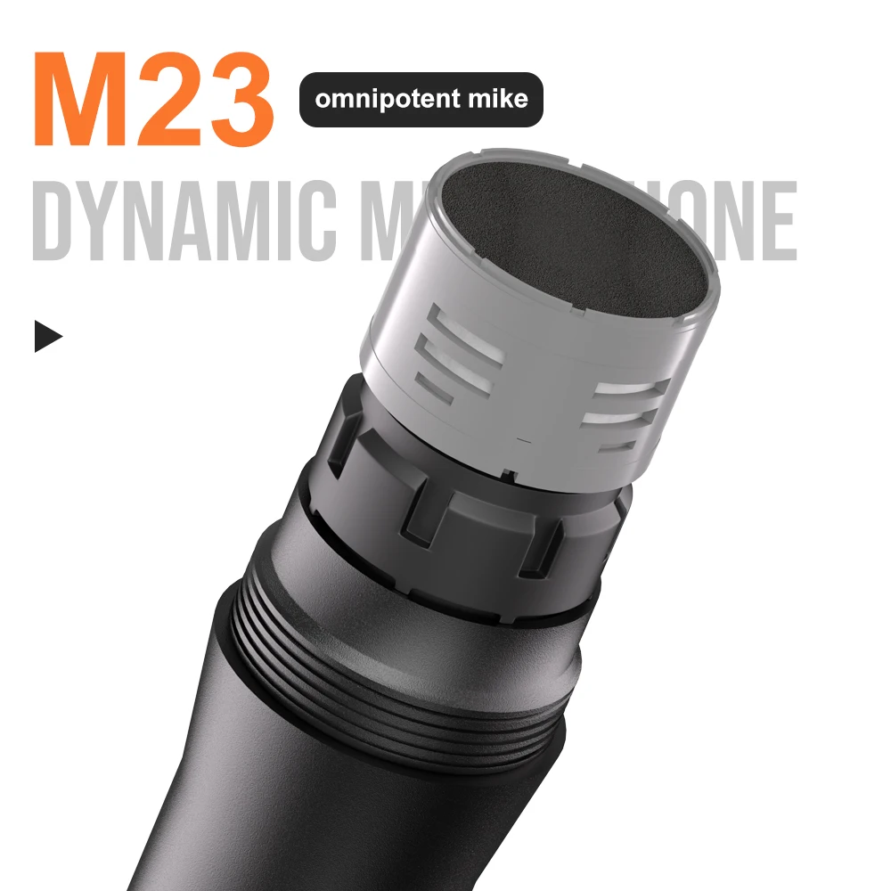 Wireless Microphone M23 UHF 2 Channel Karaoke System With Rechargeable Receiver Cordless Handheld Mic For Church Party Speaker