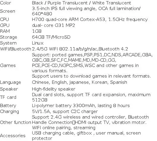 Anbernic RG35XX H Hand-held Consoles For Playing Video Games 3.5-inch IPS 640*480 Screen Retro Game Player 3300 mAh 5000+ Games
