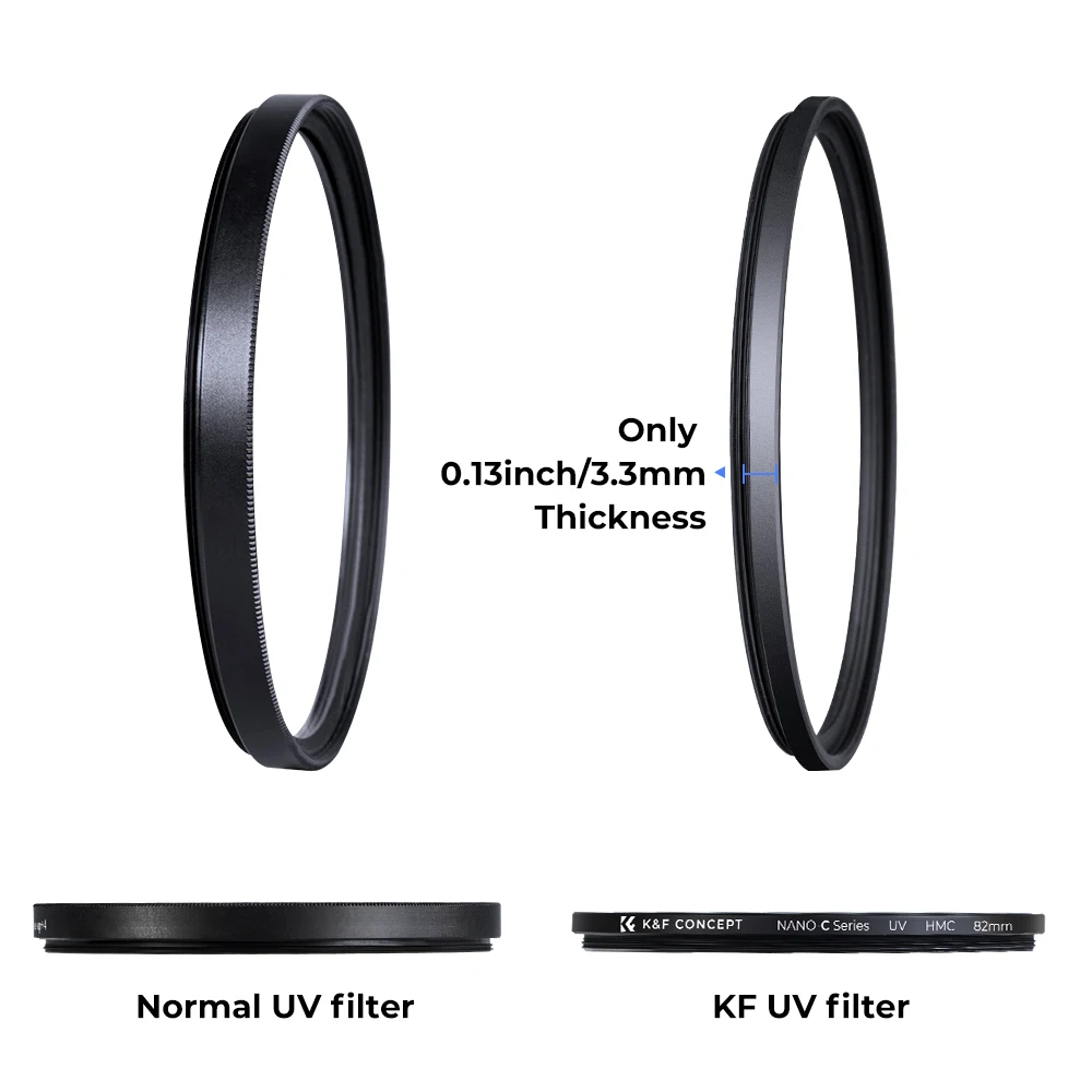K&F Concept UV Filter 67mm 72mm 77mm 82mm 37-82mm Camera Lens MCUV Filter C Series For Nikon Sony Canon Fujifilm