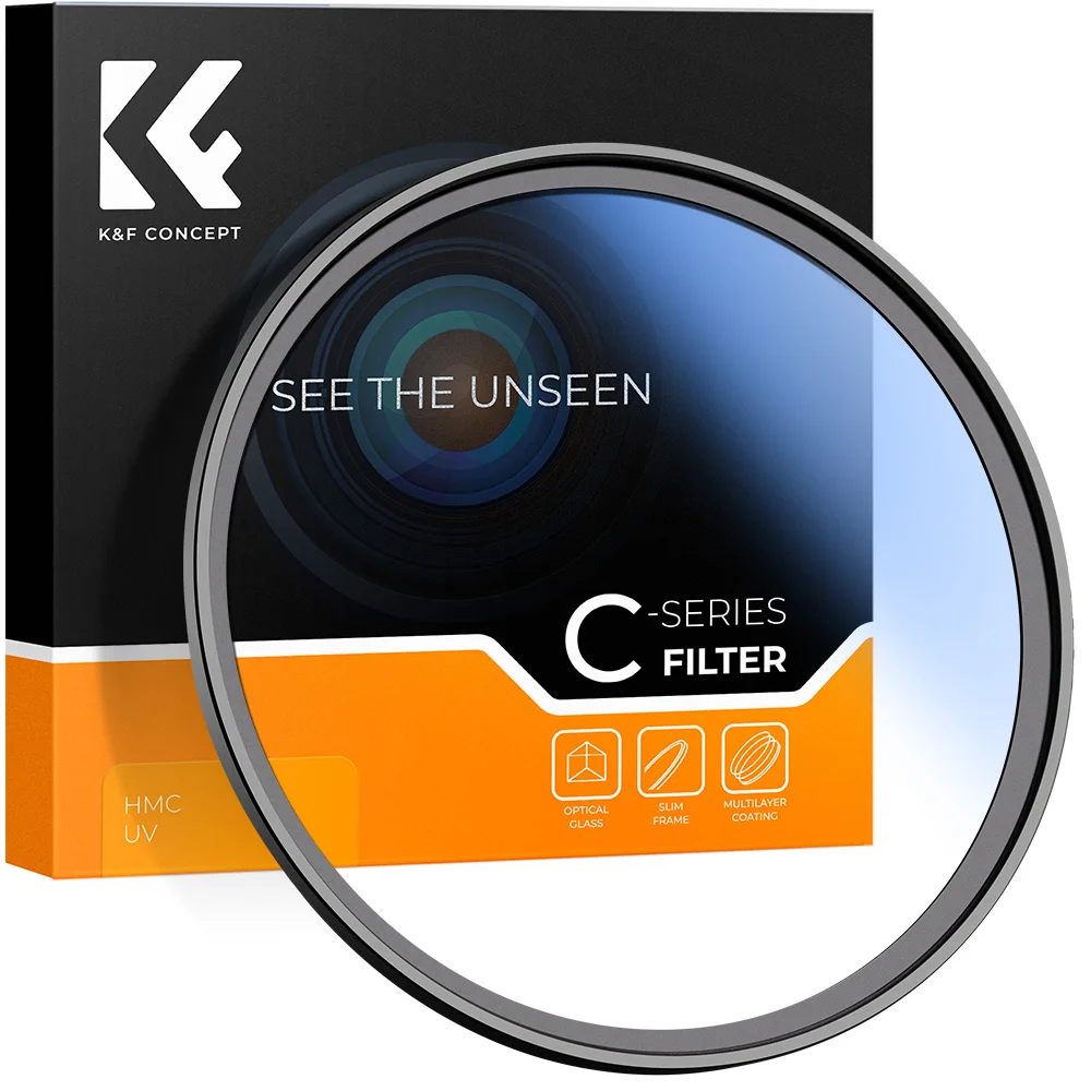 K&F Concept UV Filter 67mm 72mm 77mm 82mm 37-82mm Camera Lens MCUV Filter C Series For Nikon Sony Canon Fujifilm