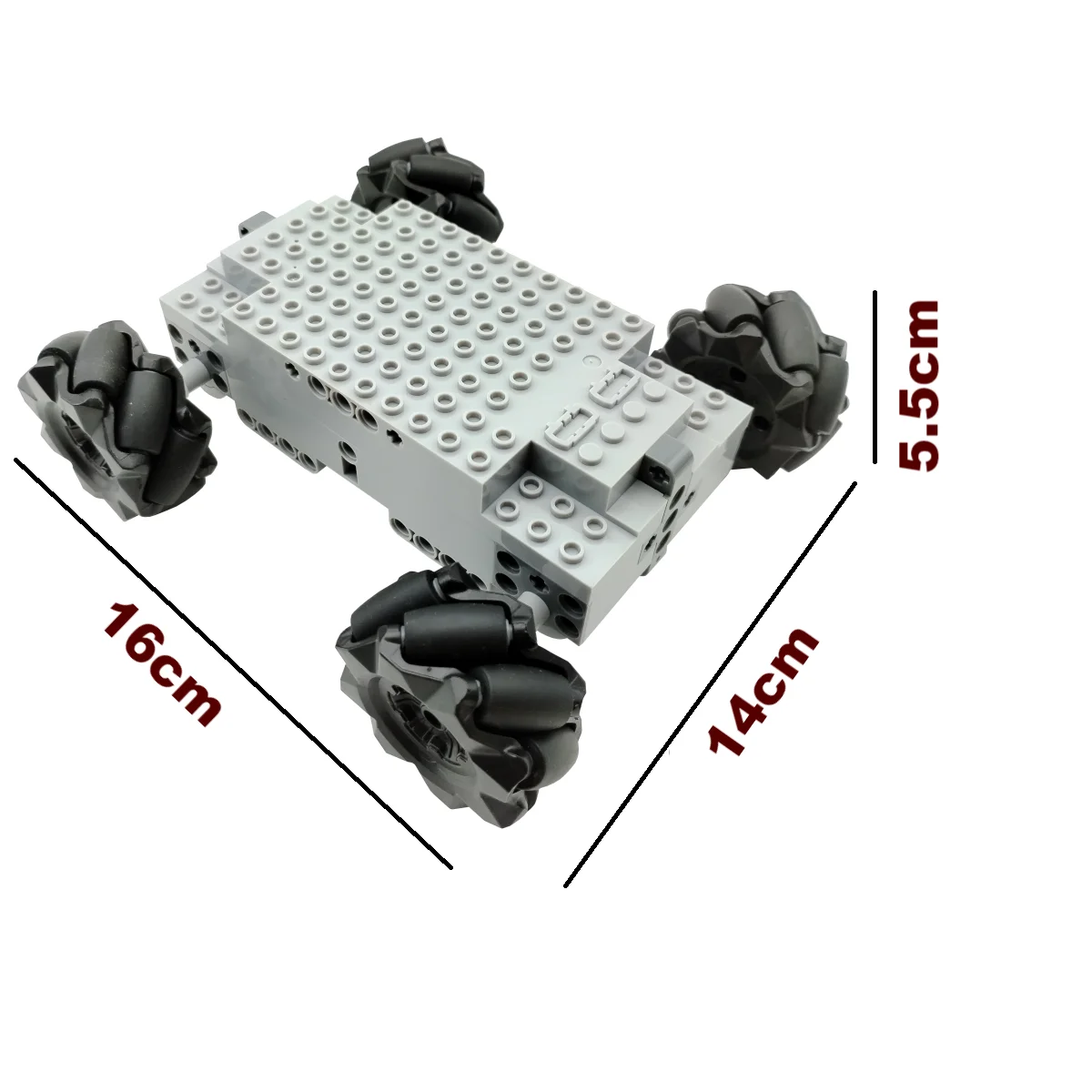 Technical MOC EV3 Mecanum Wheels 4WD Electric Building Block RC Vehicle Universal Omnidirectional Tires EV3 Educational Toys