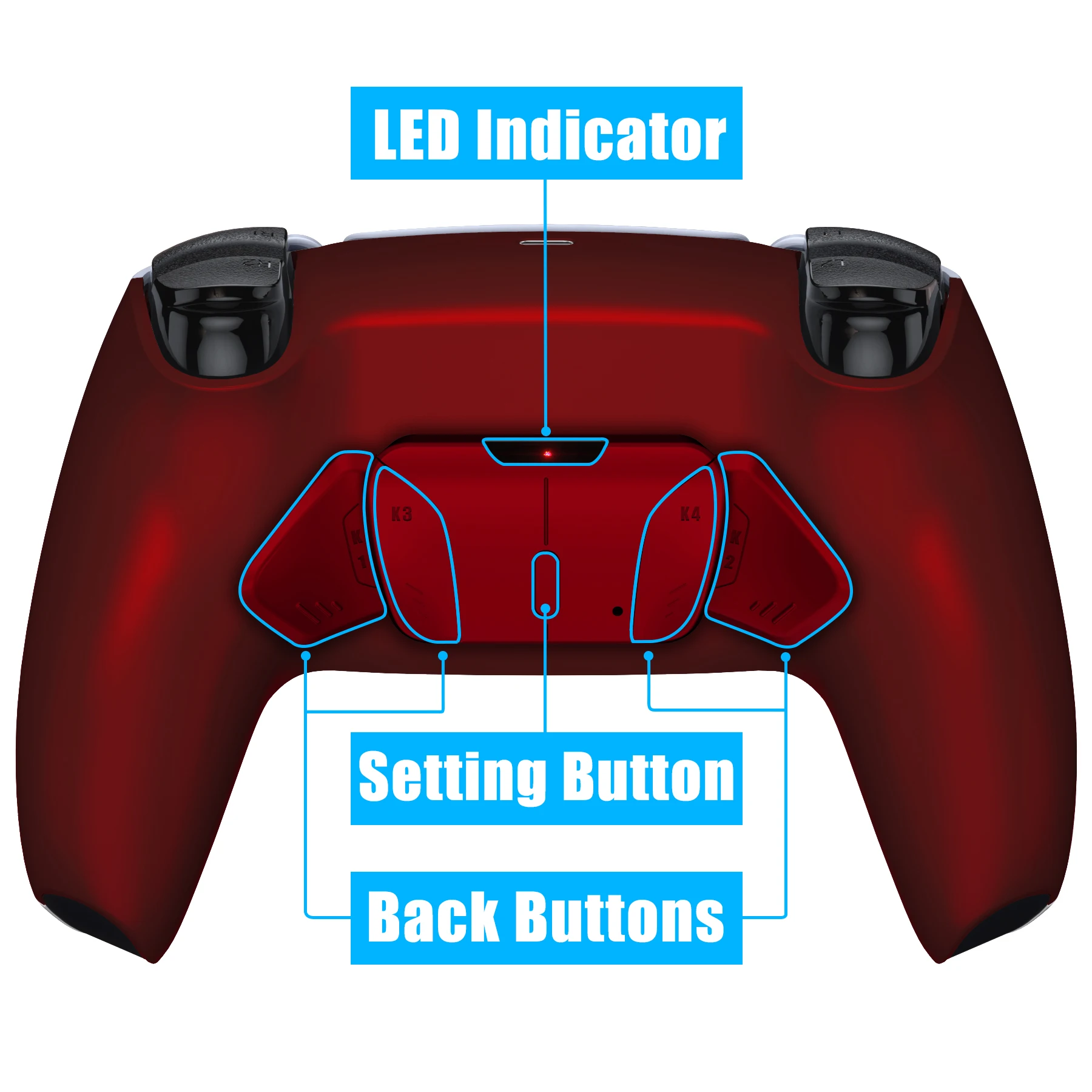 eXtremeRate Programable RISE4 V3 Remap Kit for ps5 Controller BDM-030/040/050, Upgrade Board & Redesigned Back Shell & Buttons