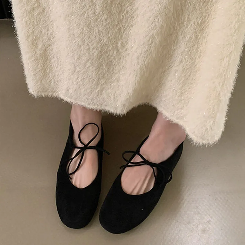 Fashion Butterfly-Knot Women Flats With Shoes Casual Female Soft Footwear Round Toe Ladies Flats Slip On Shoes