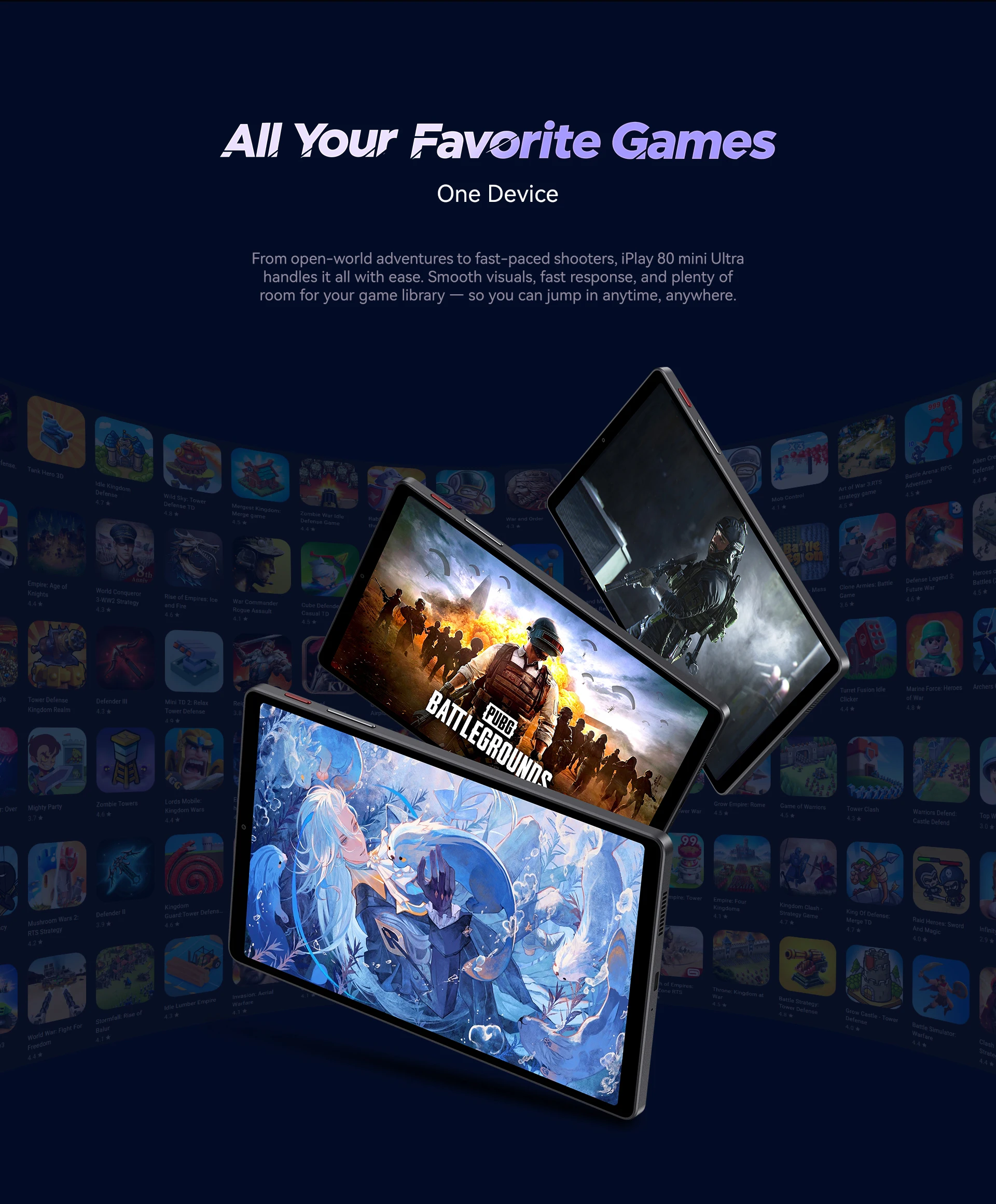 ALLDOCUBE iPlay 80 mini Ultra Gaming Tablet 8.8'' 2.5K 144Hz Dimensity 8300 20GB RAM 256GB ROM Android 16 7200mAh 5G LTE Tablet