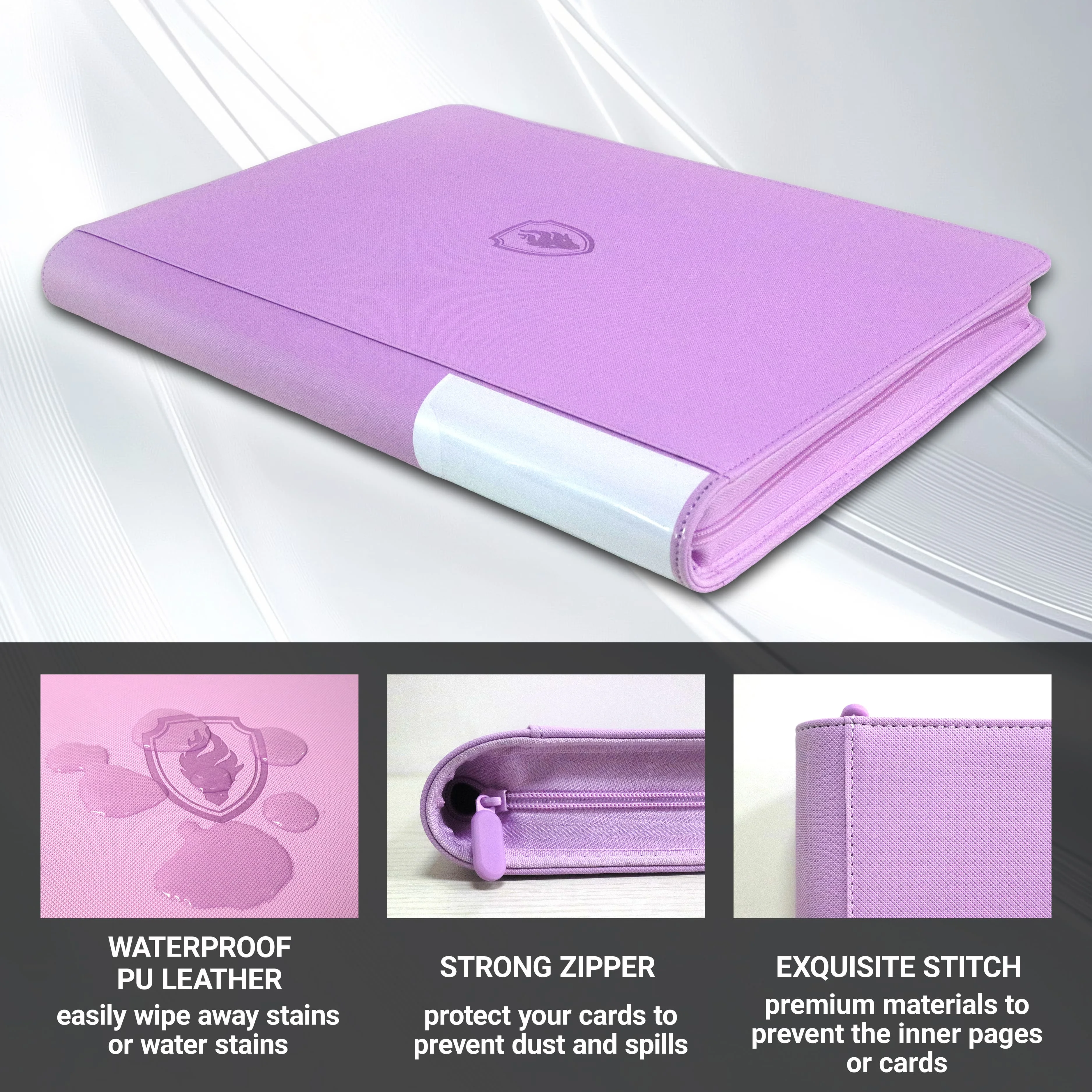 1600-Pocket PU Card Binder, 16-Pocket Anti-Scratch Album, Sports Game Card Collector Book, Perfect Holiday & Birthday Gift