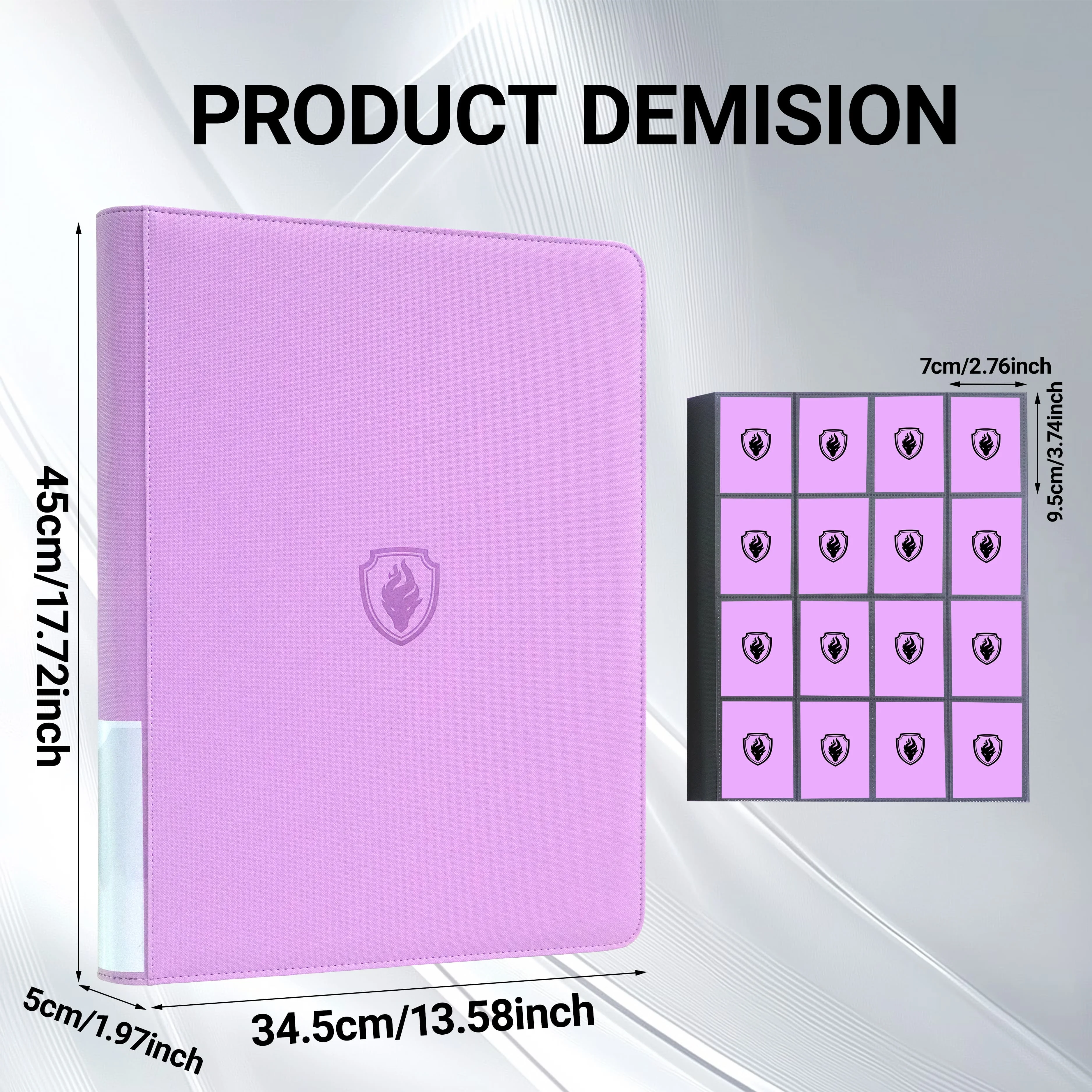 1600-Pocket PU Card Binder, 16-Pocket Anti-Scratch Album, Sports Game Card Collector Book, Perfect Holiday & Birthday Gift