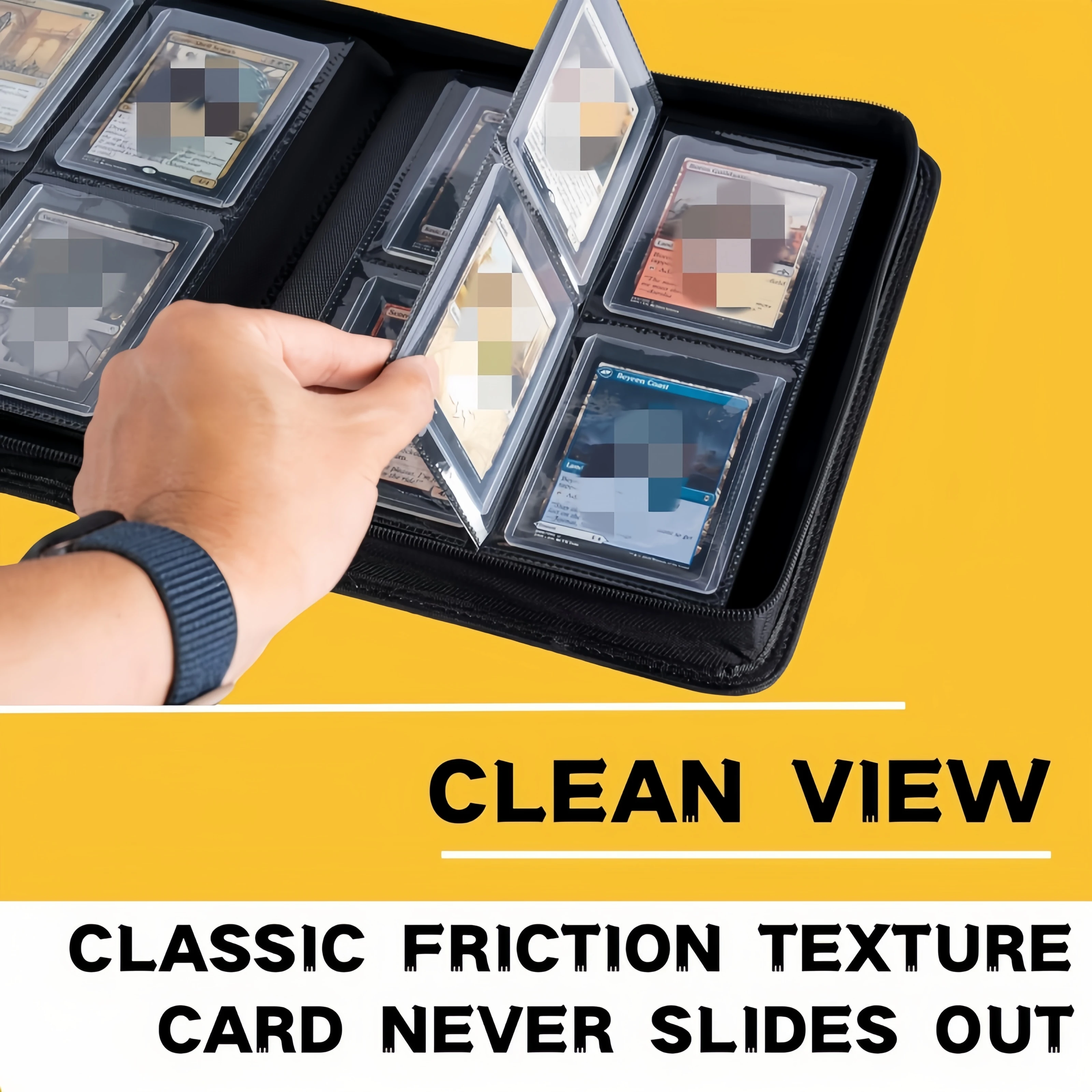 TopLoader 4-Pocket Card Binder (160 Cards) – Black/ Industrial-strength storage for TCG & sports cards. Collector's dream