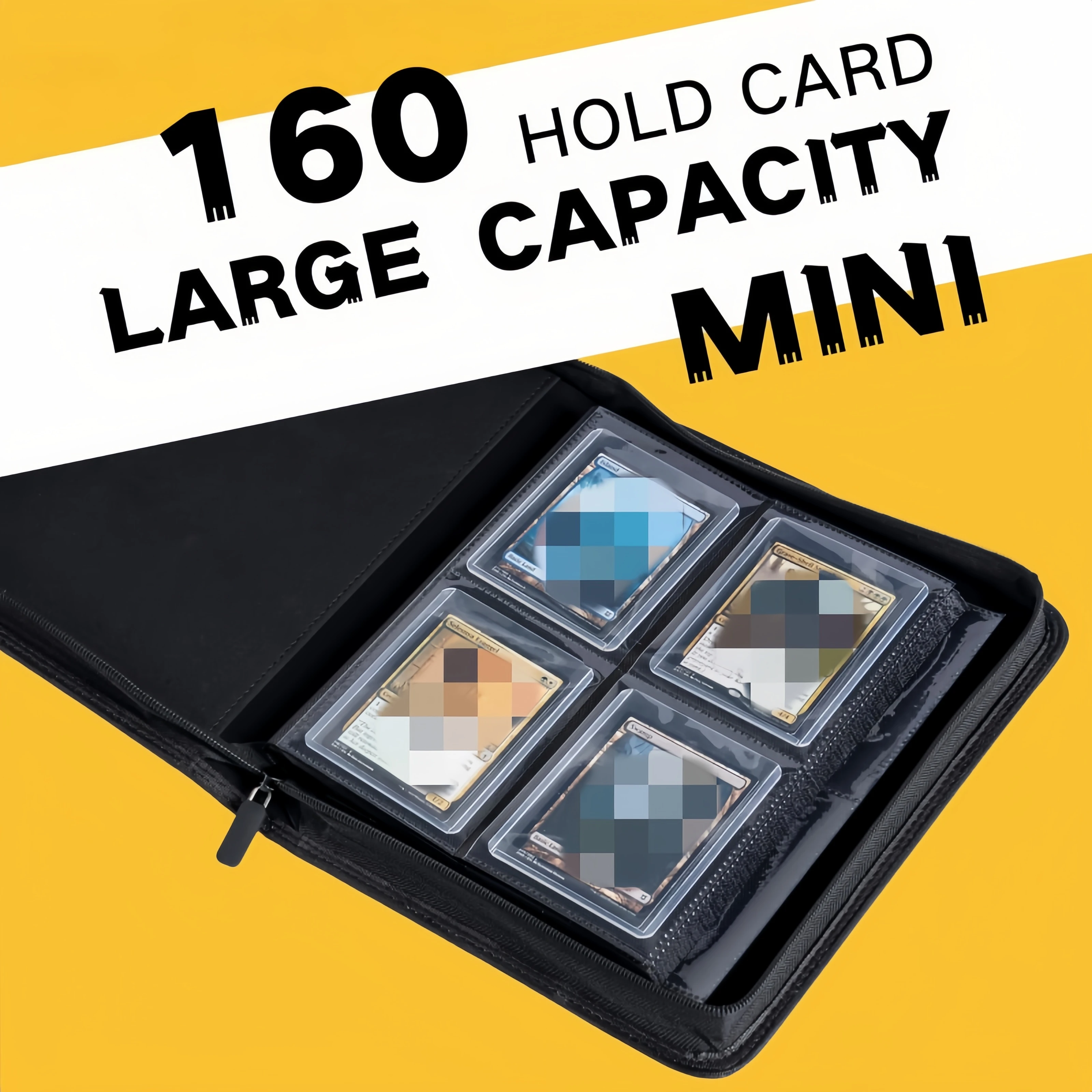 TopLoader 4-Pocket Card Binder (160 Cards) – Black/ Industrial-strength storage for TCG & sports cards. Collector's dream