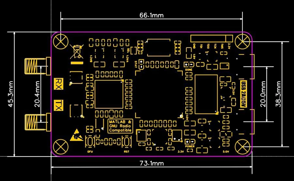 HamGeek Zynq7010 AD9363 SDR XC7Z010CLG400+AD9363ABCZ Software Defined Radio Development Board for PlutoSDR Nano