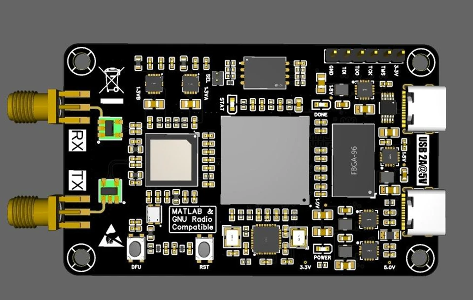 HamGeek Zynq7010 AD9363 SDR XC7Z010CLG400+AD9363ABCZ Software Defined Radio Development Board for PlutoSDR Nano