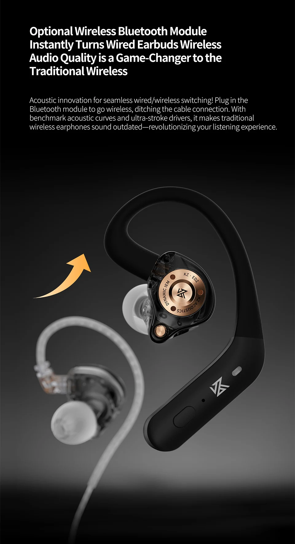 KZ EDZ HiFi Earphones In-Ear Wired Headphones with Mic Deep Bass Stereo Sound for Music Gaming EDX pro X